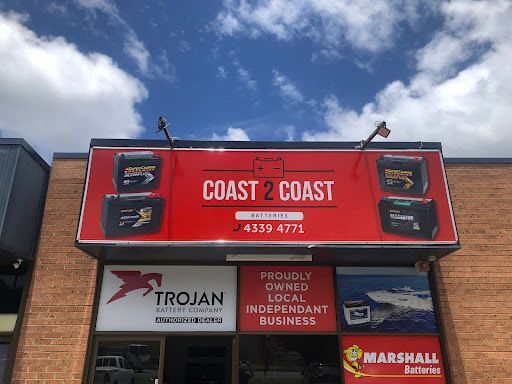 The Front Of A Store Called Coast 2 Coast — Coast 2 Coast Batteries in West Gosford, NSW