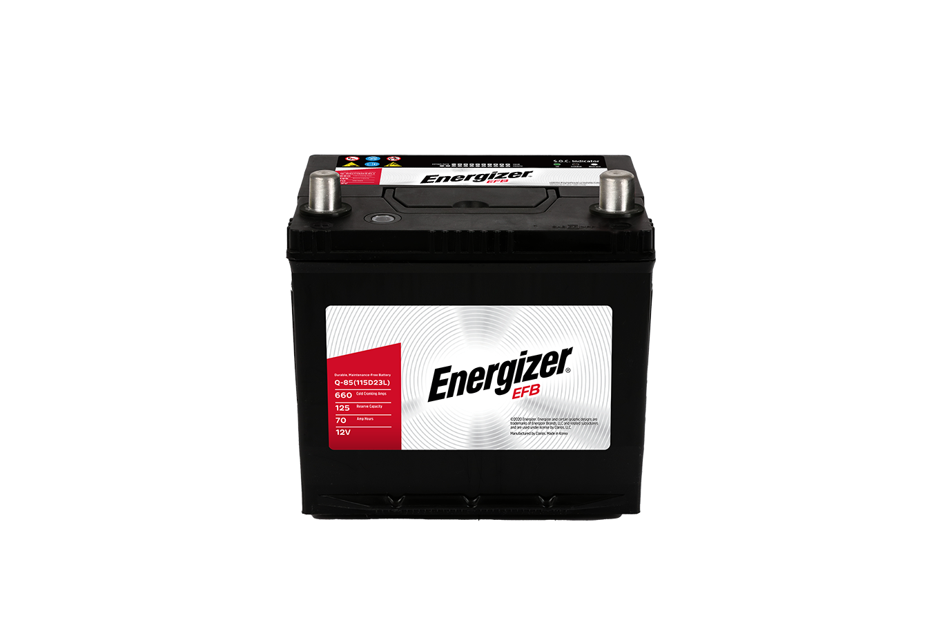 Energizer Battery EFB Front View — Coast 2 Coast Batteries in West Gosford, NSW
