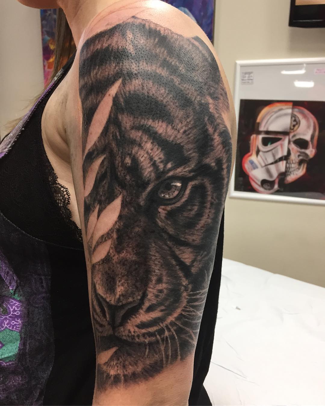 Tiger Tattoo by Steve Hayes at Black Gold Tattoo Co in Edmonton Alberta Canada