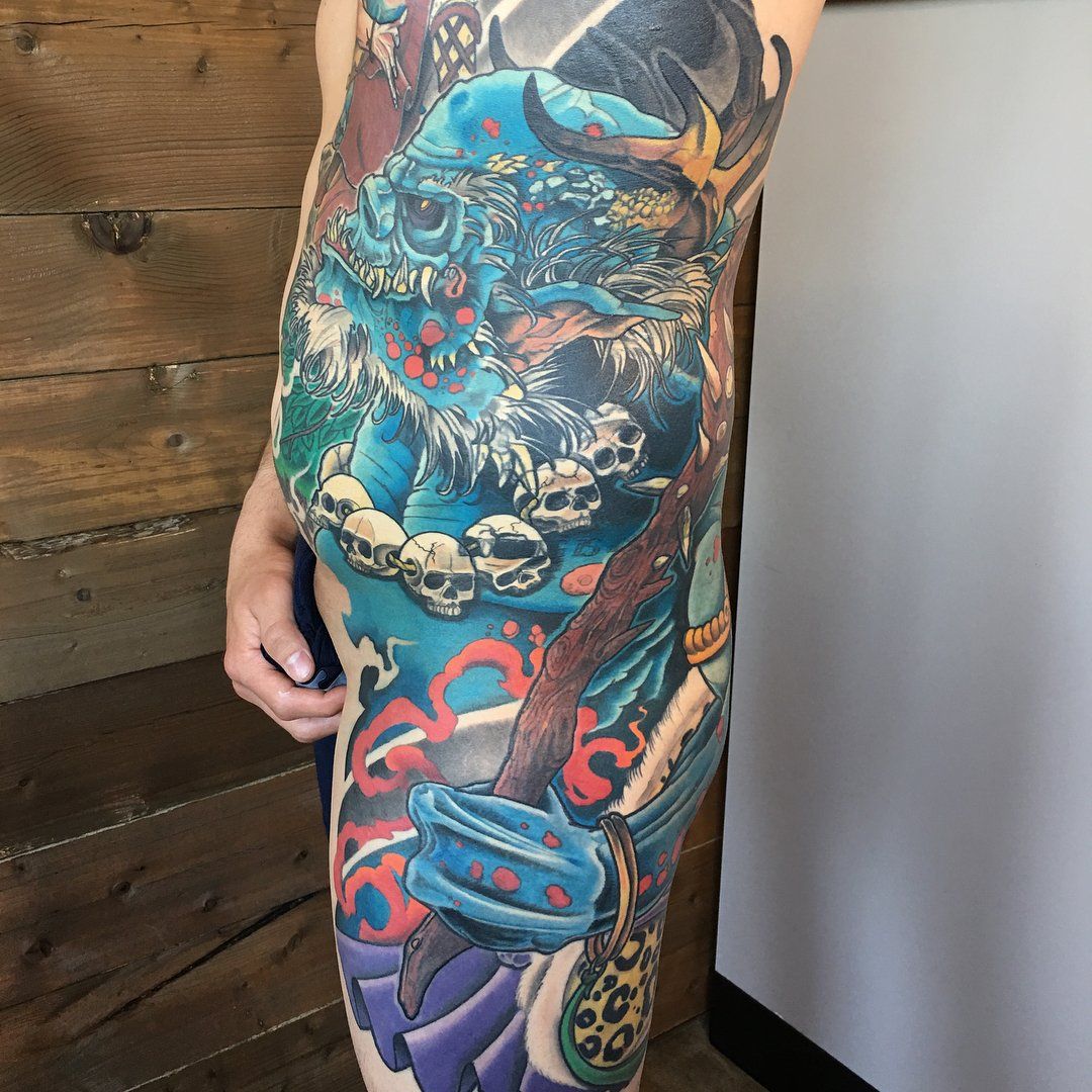 David and Goliath Tattoo by Curt Semeniuk at Crimson Empire Tattoo in Edmonton Alberta Canada