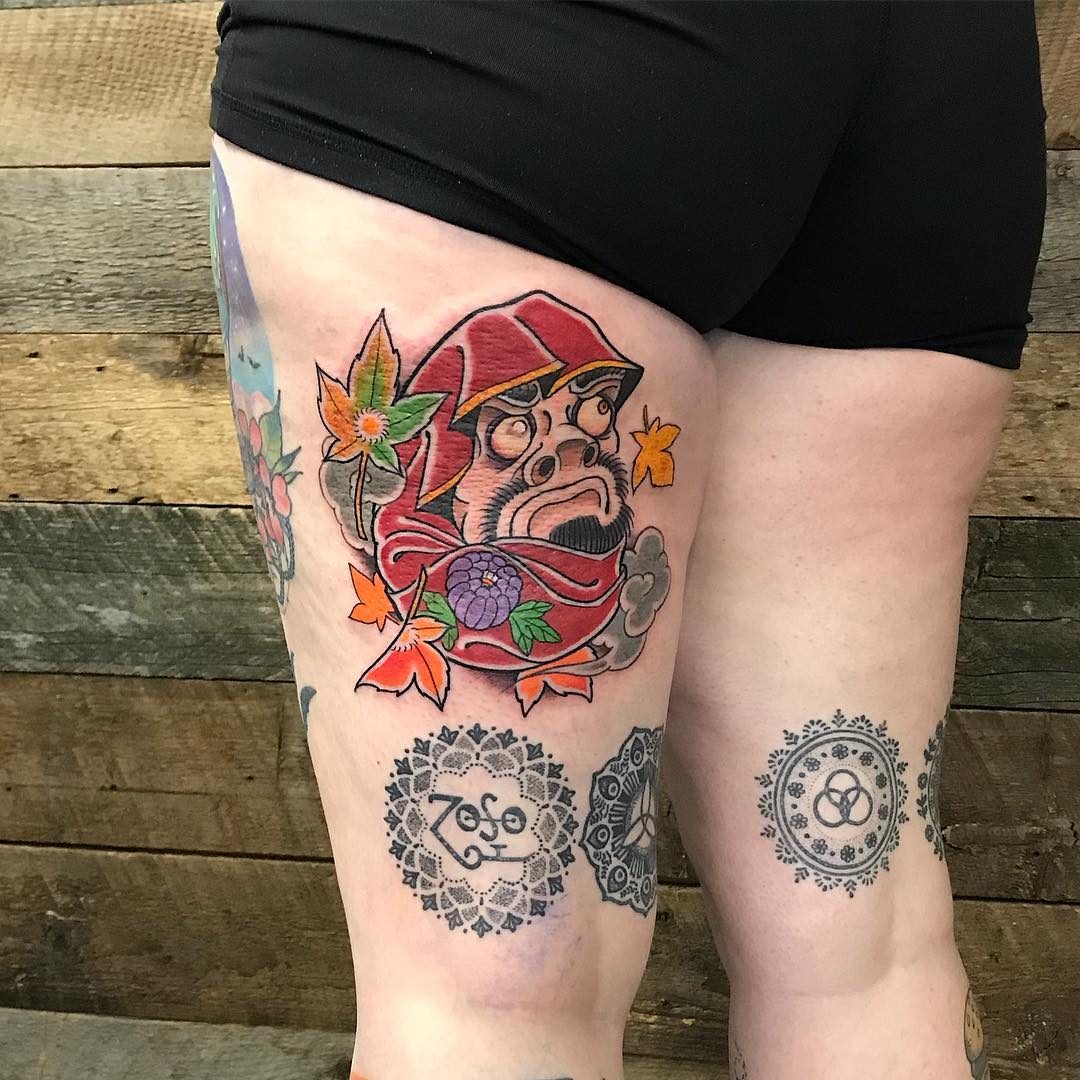 Daruma Tattoo by Curt Semeniuk at Crimson Empire Tattoo in Edmonton Alberta Canada