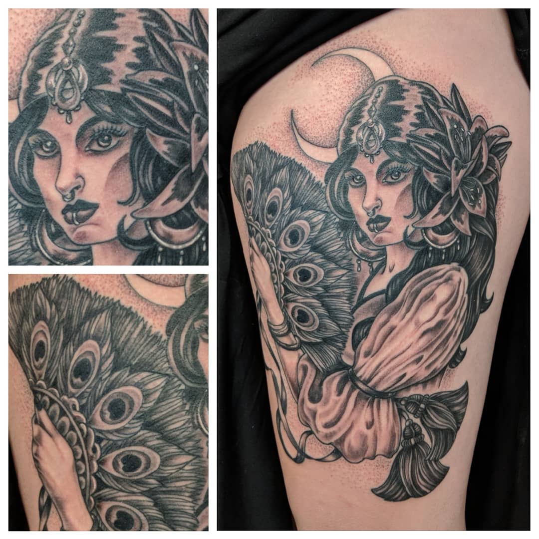 Fortune Teller Tattoo by Sheila Anderson at Crimson Empire Tattoo in Edmonton Alberta Canada