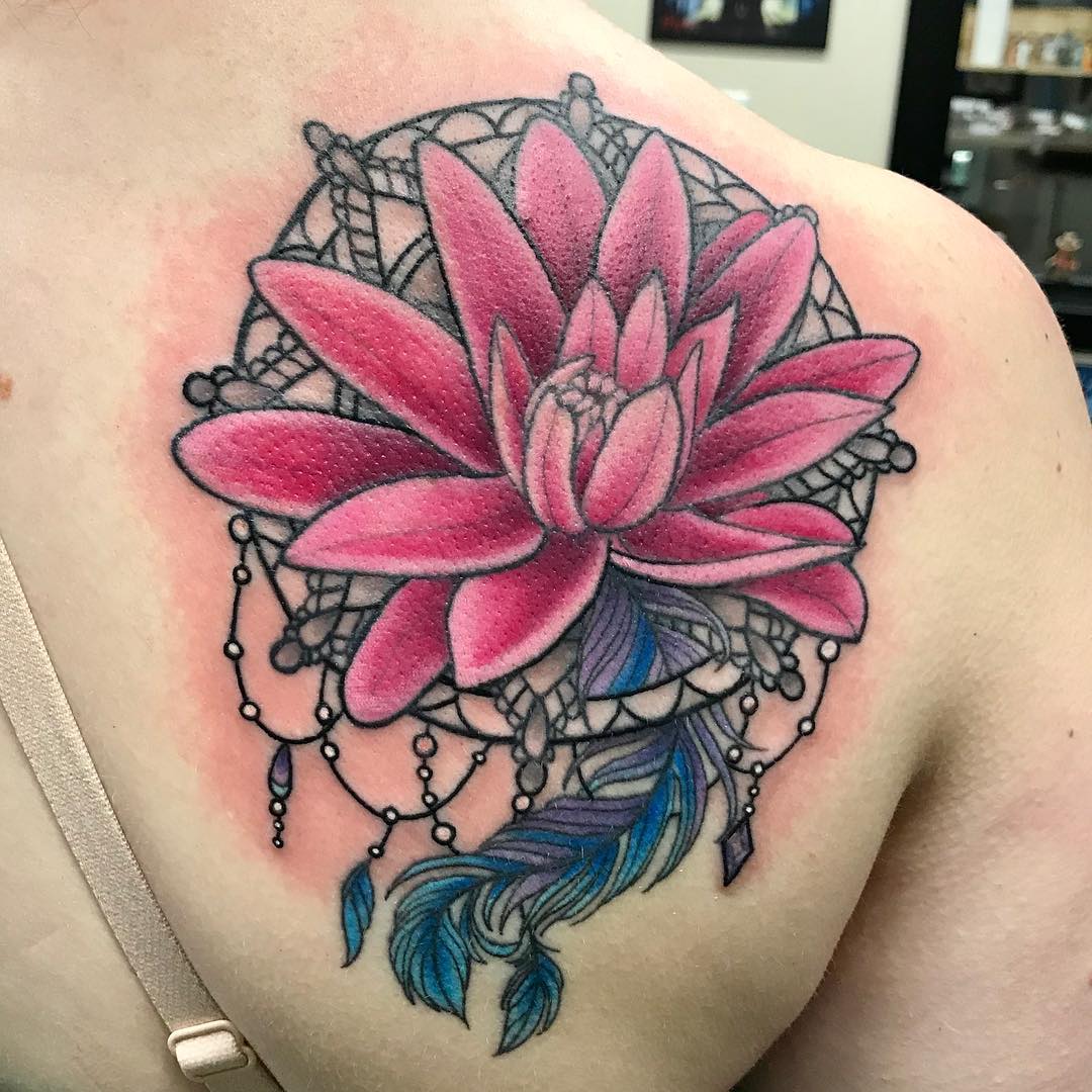 Floral Tattoo by Jess Alther at Black Gold Tattoo Co in Edmonton Alberta Canada
