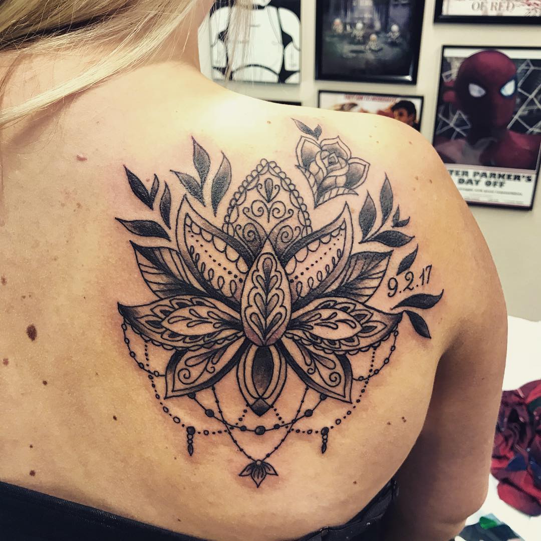 Ornamental Tattoo by Jess Alther at Black Gold Tattoo Co in Edmonton Alberta Canada
