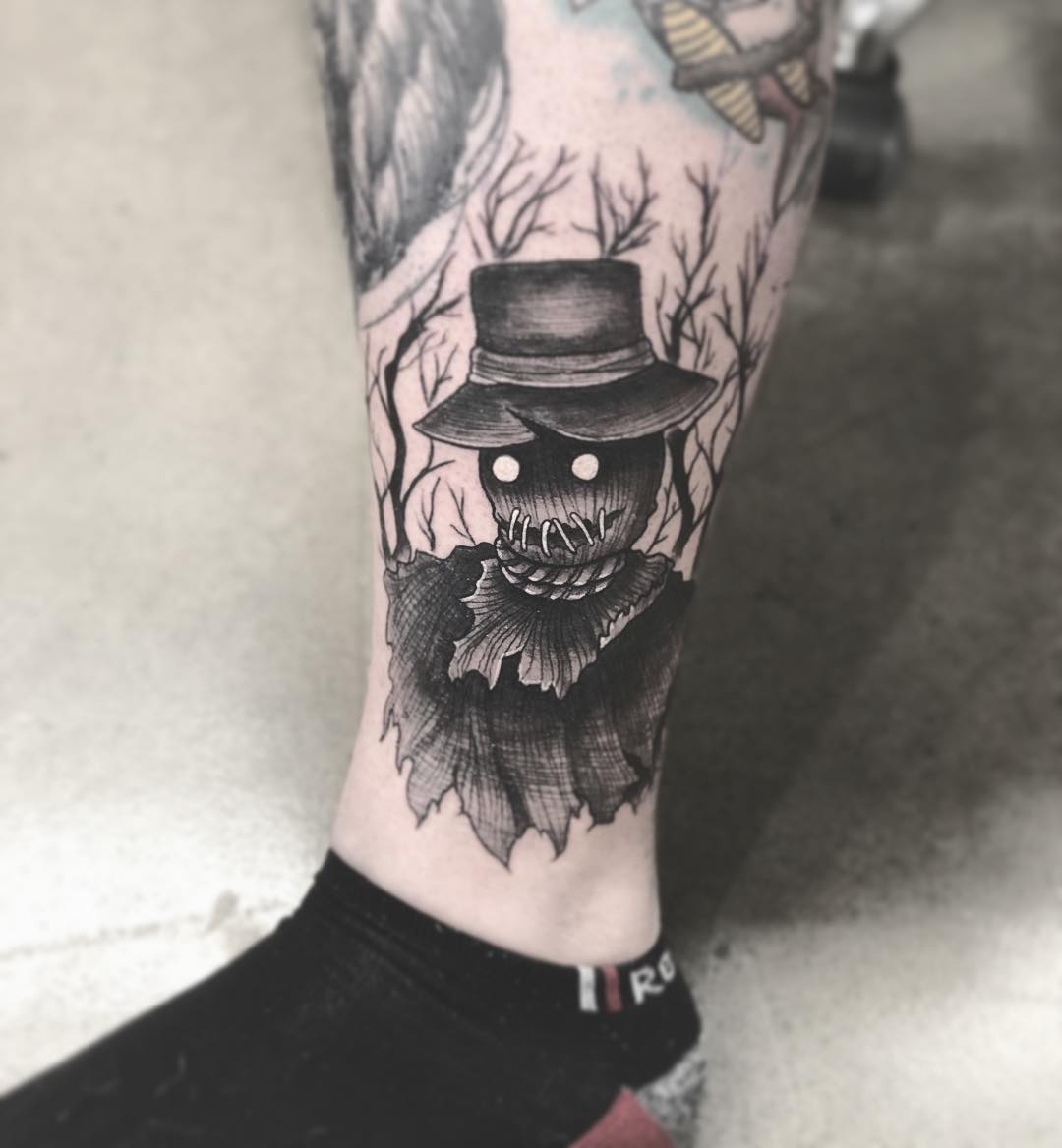 Scarecrow Tattoo by Vanessa Spezowka at Crimson Empire Tattoo in Edmonton Alberta Canada