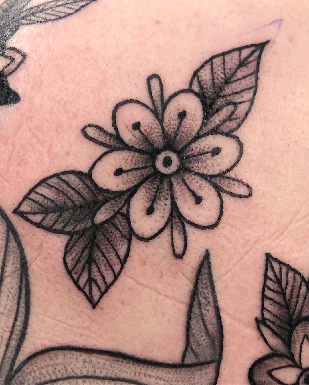 Floral Tattoo by Vanessa Spezowka at Crimson Empire Tattoo in Edmonton Alberta Canada