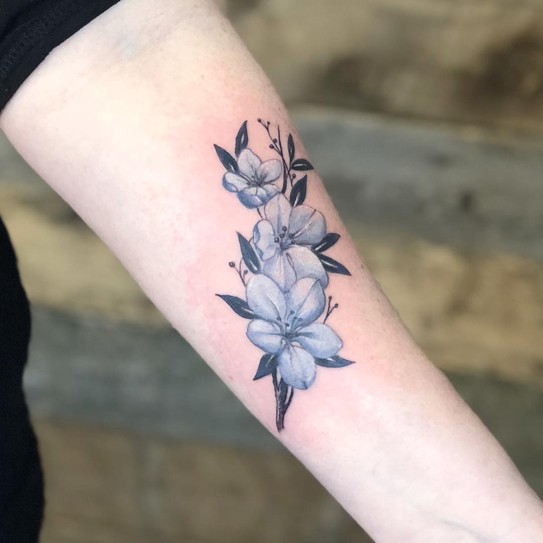 Floral Tattoo by Vanessa Spezowka at Crimson Empire Tattoo in Edmonton Alberta Canada