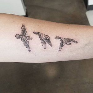 Birds Tattoo by Adrienne Alexander at Crimson Empire Tattoo in Edmonton Alberta Canada