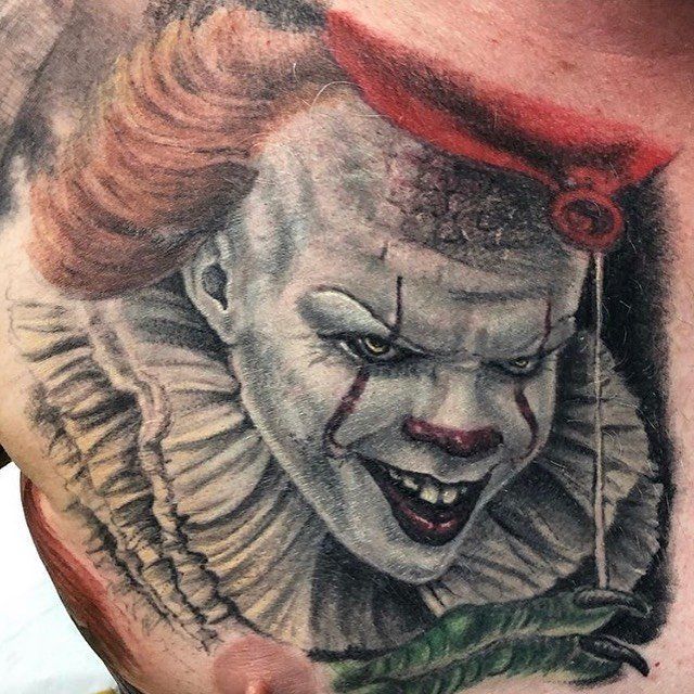 Pennywise Tattoo by Steve Hayes at Black Gold Tattoo Co in Edmonton Alberta Canada