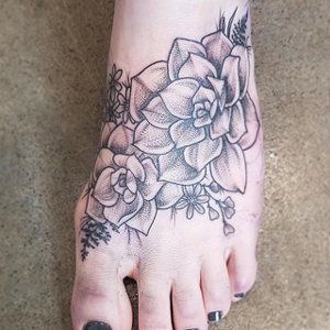 Floral Tattoo by Adrienne Alexander at Crimson Empire Tattoo in Edmonton Alberta Canada