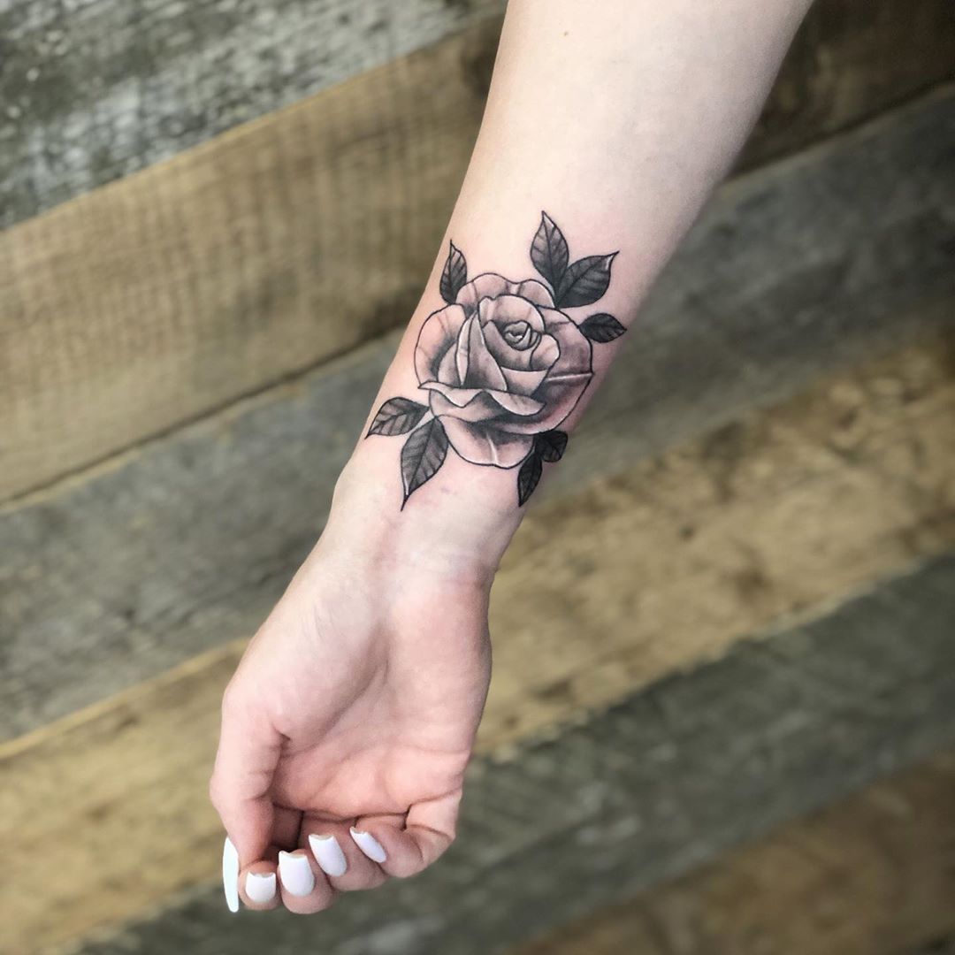 Rose Tattoo by Vanessa Spezowka at Crimson Empire Tattoo in Edmonton Alberta Canada