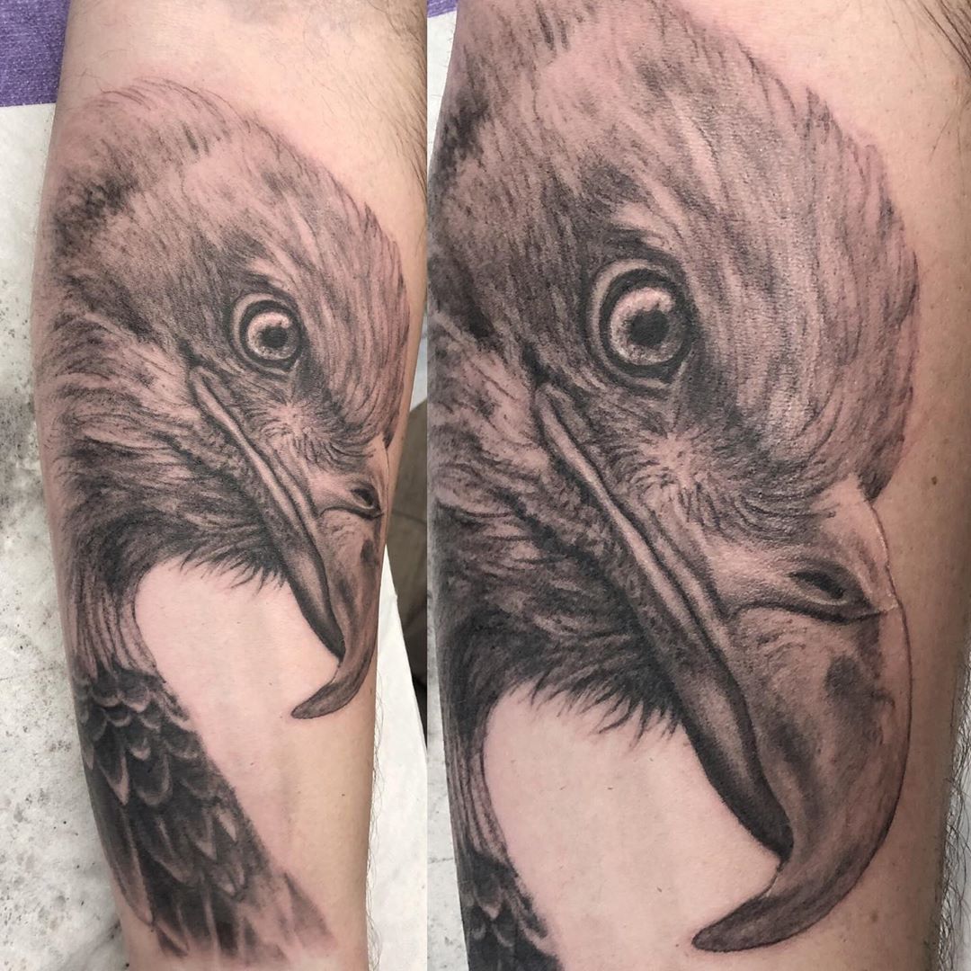 Eagle Tattoo by Steve Hayes at Black Gold Tattoo Co in Edmonton Alberta Canada