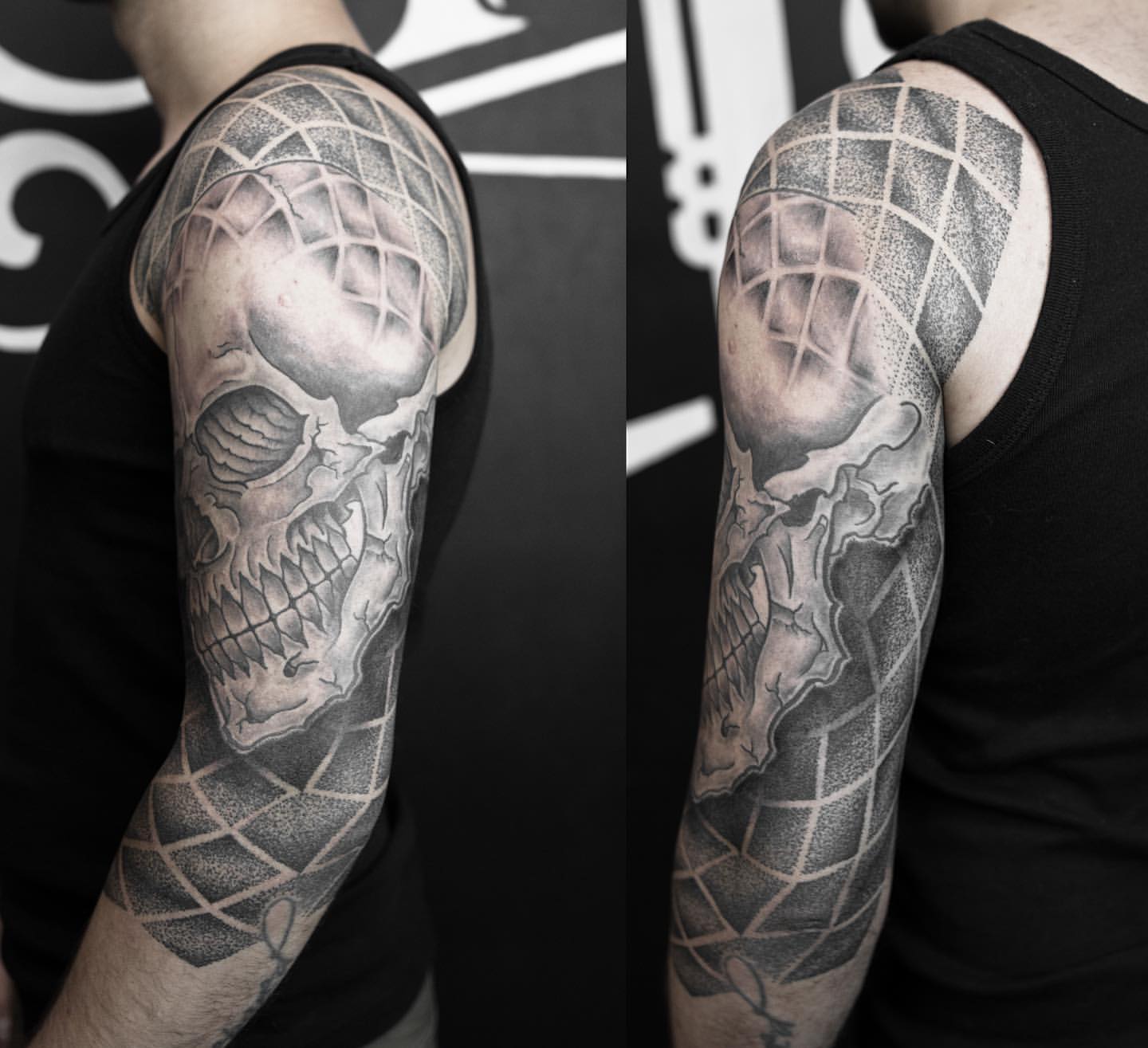 Geometric Dotwork Tattoo by Lex at Black Gold Tattoo Co in Edmonton Alberta Canada