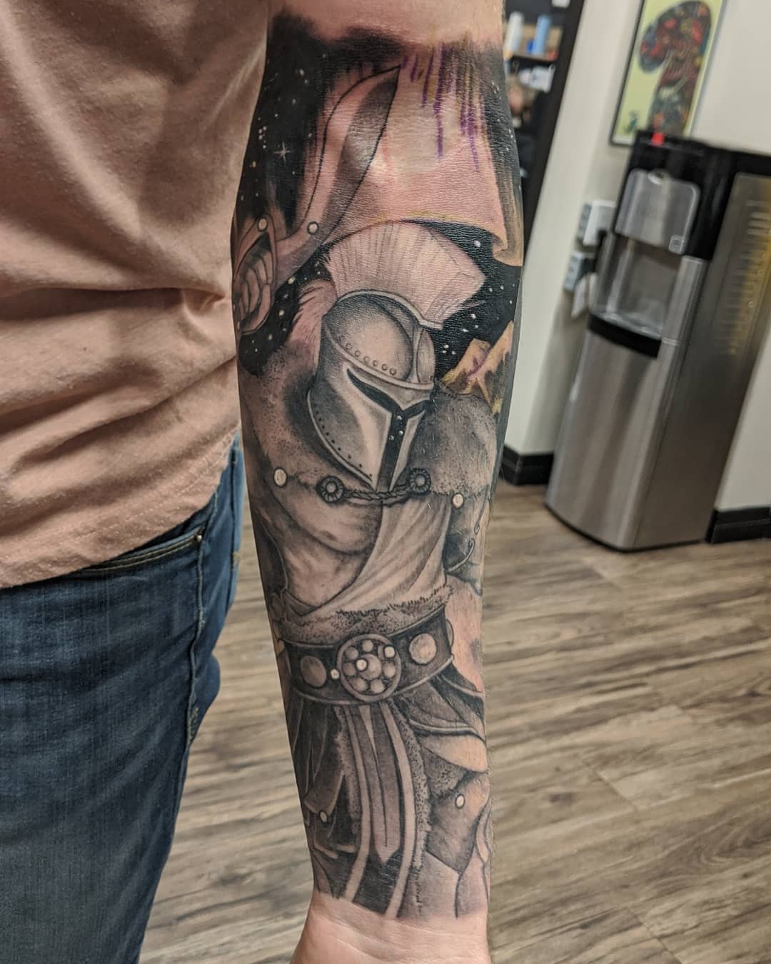 Orion Tattoo by Kevin Sherritt at Black Gold Tattoo Co in Edmonton Alberta Canada