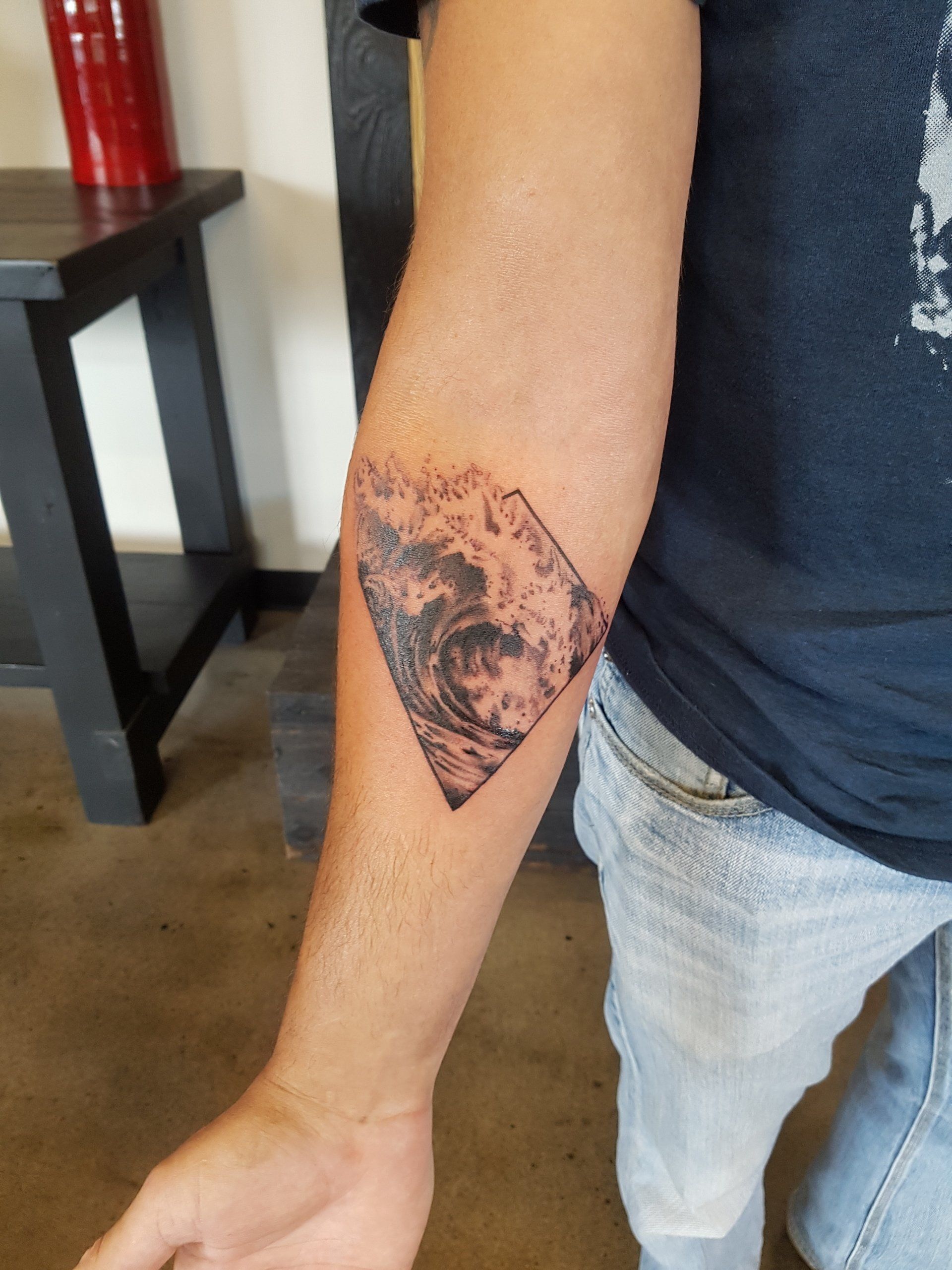 Waves Tattoo by Amber Strange at Black Gold Tattoo Co in Edmonton Alberta Canada