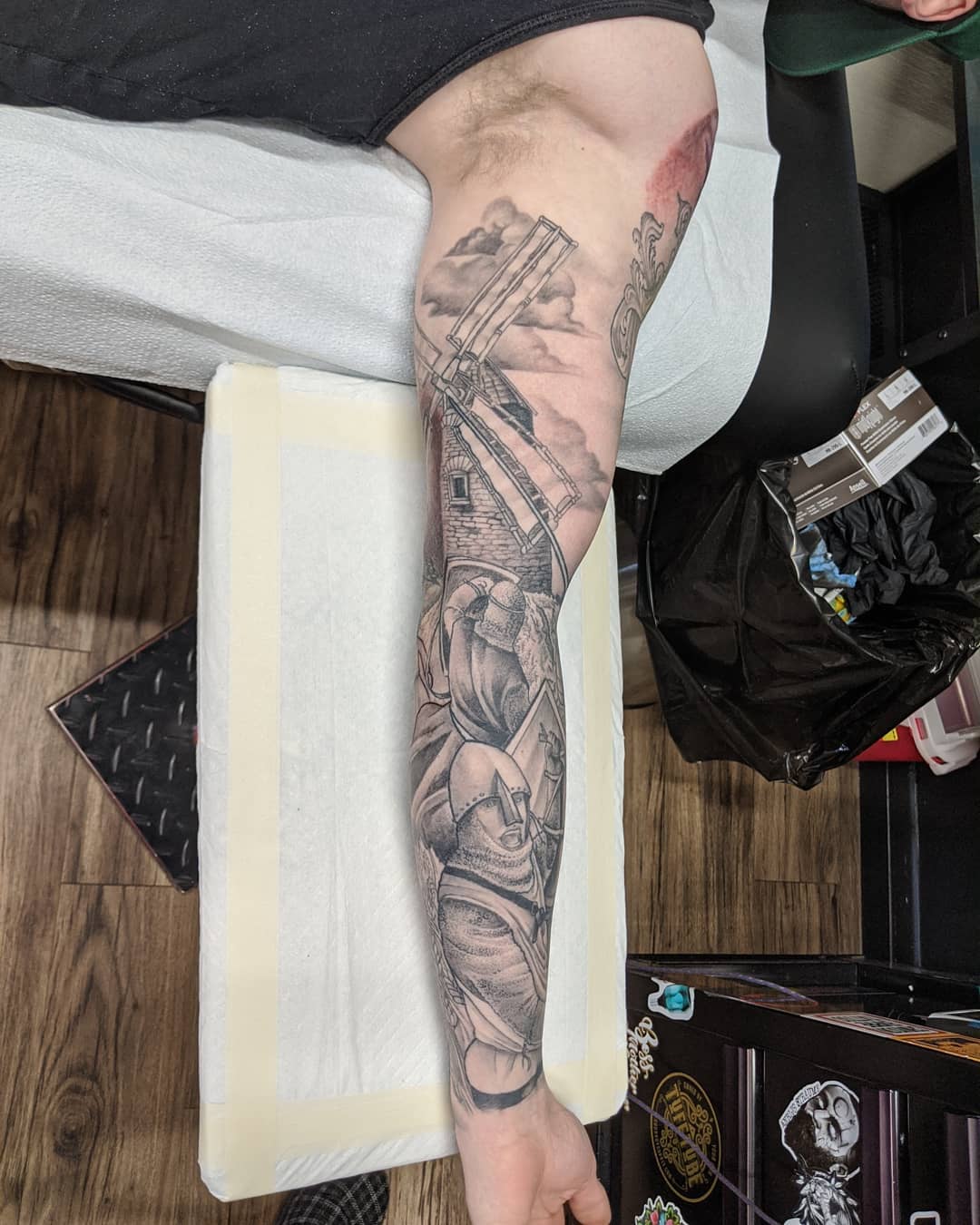 Medieval War  Sleeve by Kevin Sherritt at Black Gold Tattoo Co in Edmonton Alberta Canada
