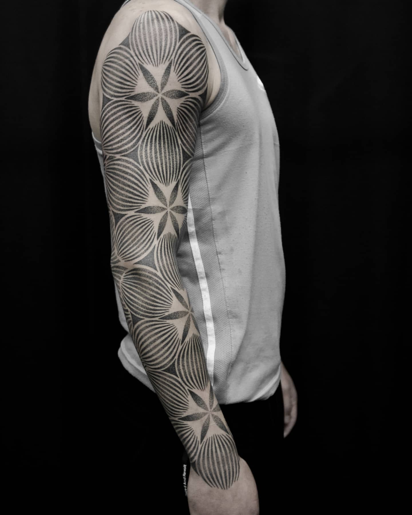 Geometric Dotwork Tattoo by Lex at Black Gold Tattoo Co in Edmonton Alberta Canada