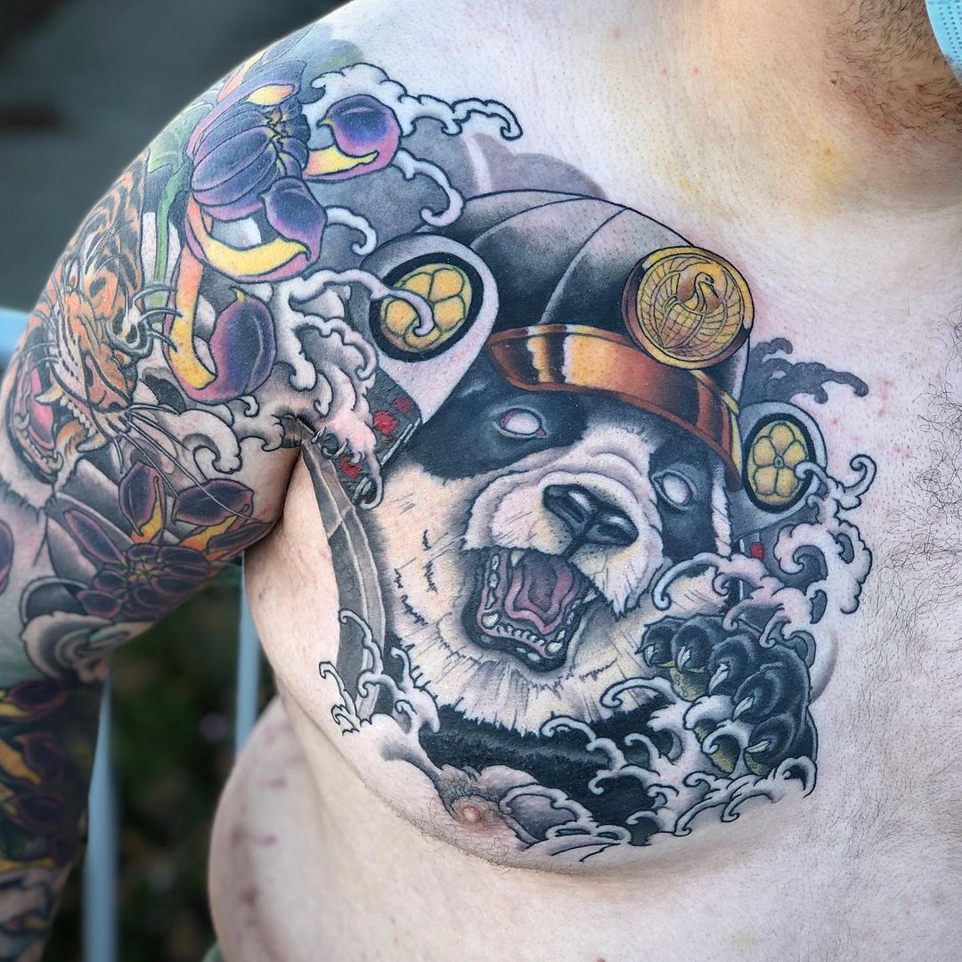 Panda Tattoo by Curt Semeniuk at Crimson Empire Tattoo in Edmonton Alberta Canada