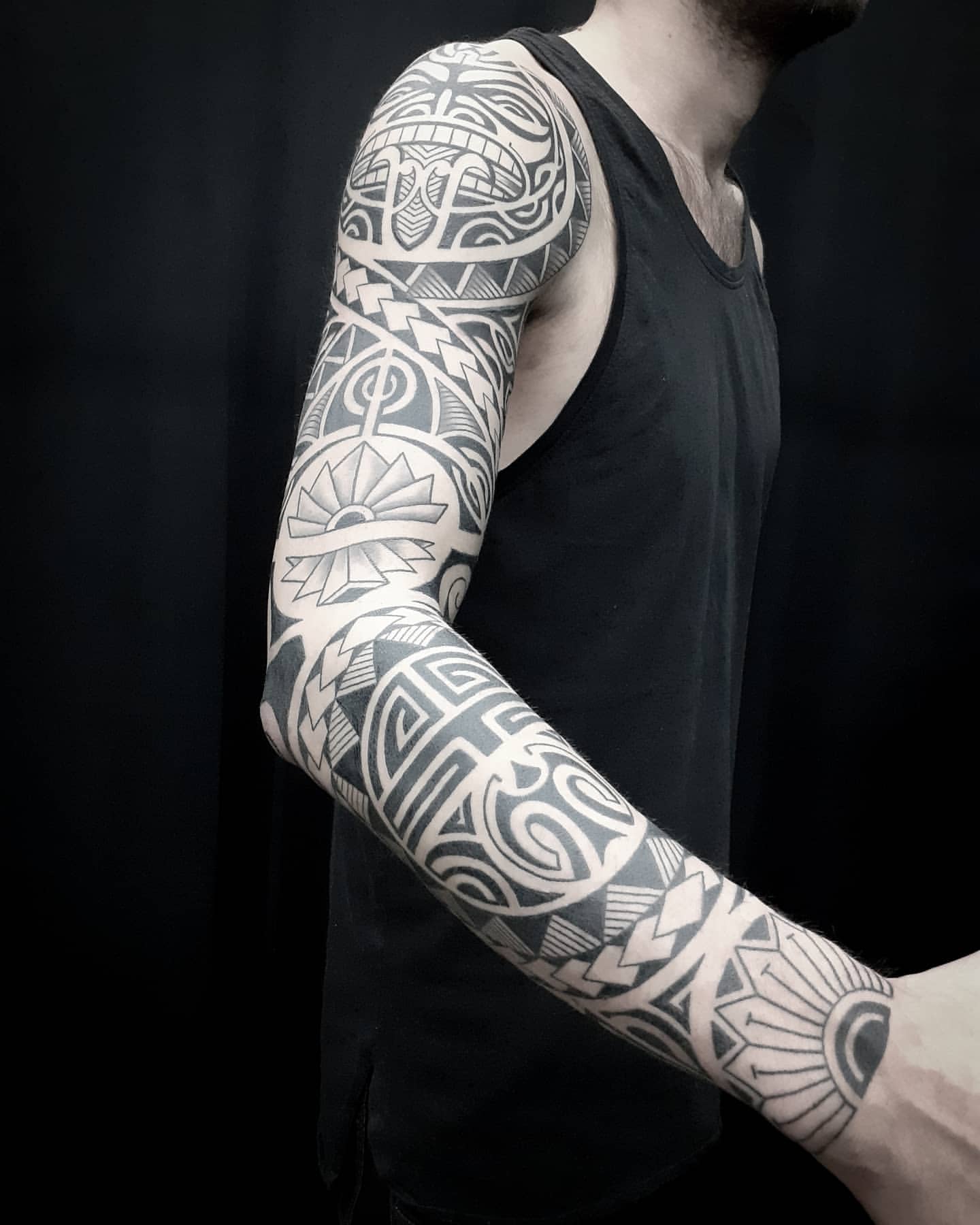 Polynesian Tattoo by Lex at Black Gold Tattoo Co in Edmonton Alberta Canada