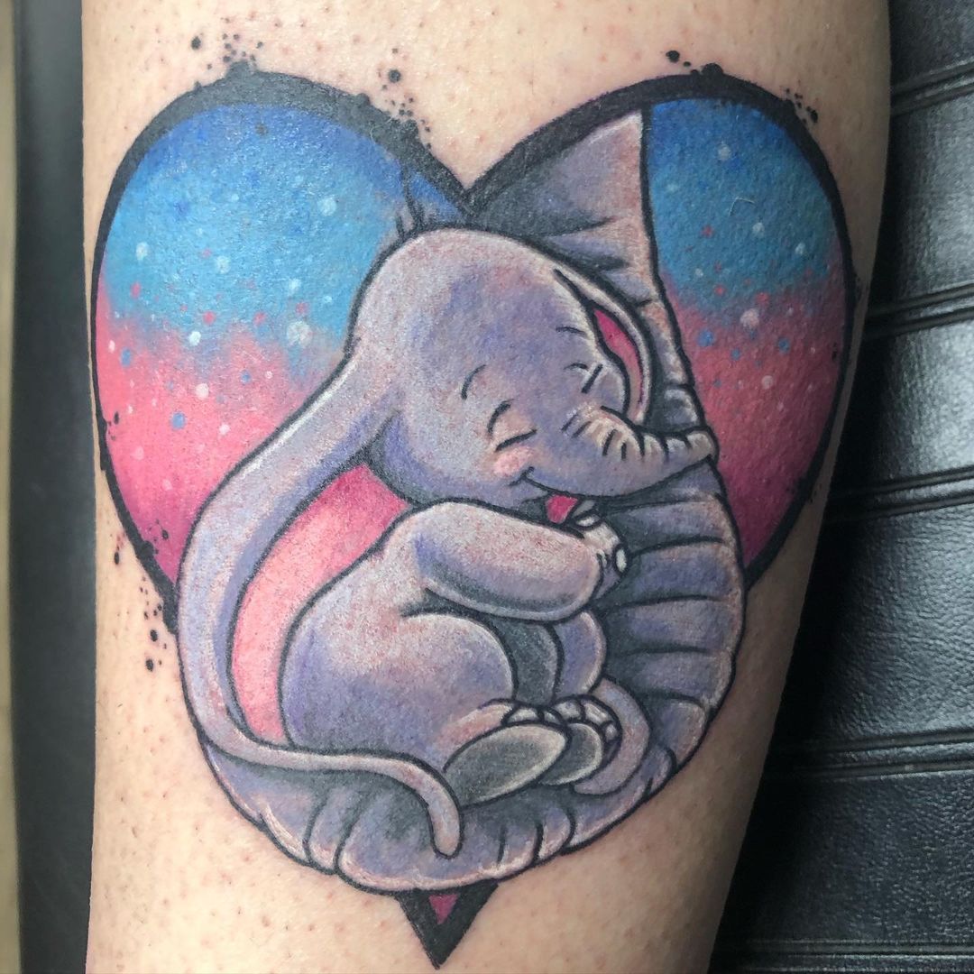 Dumbo Tattoo by Chris Labrenz at Black Gold Tattoo Co in Edmonton Alberta Canada