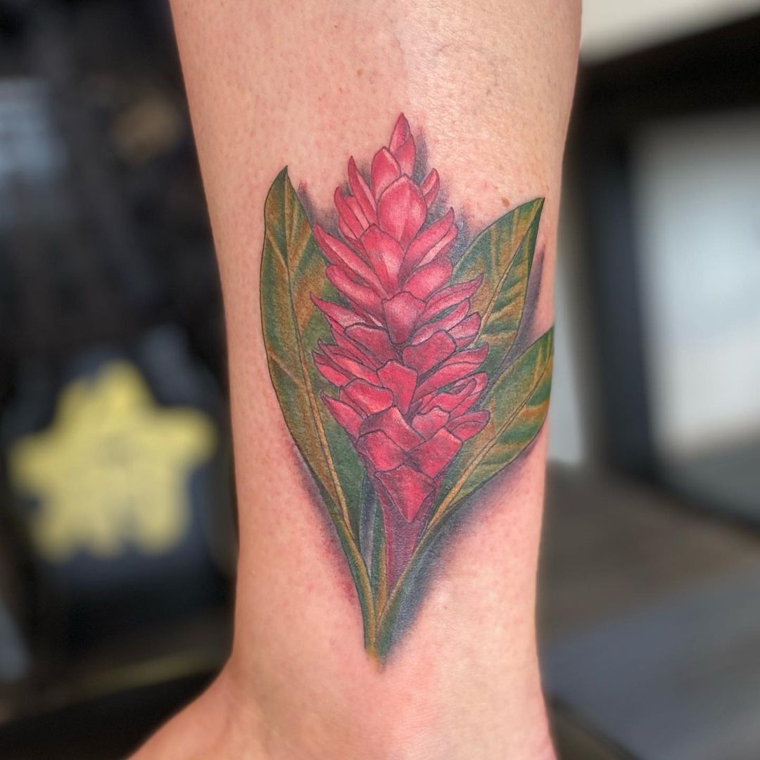 Floral Tattoo by Dale Moostoos at Crimson Empire Tattoo in Edmonton Alberta Canada