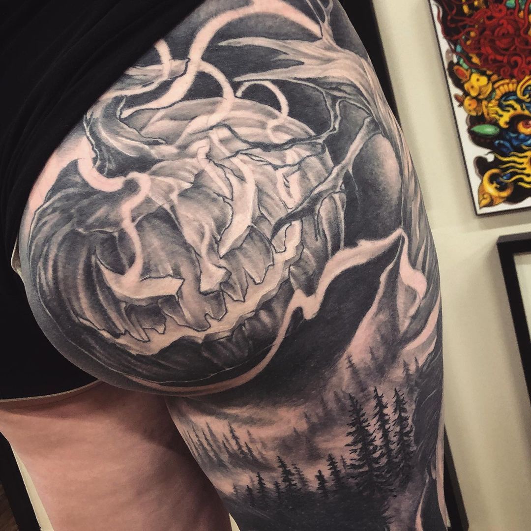Sleepy Hollow Tattoo by Sarah Michelle at Black Gold Tattoo Co in Edmonton Alberta Canada