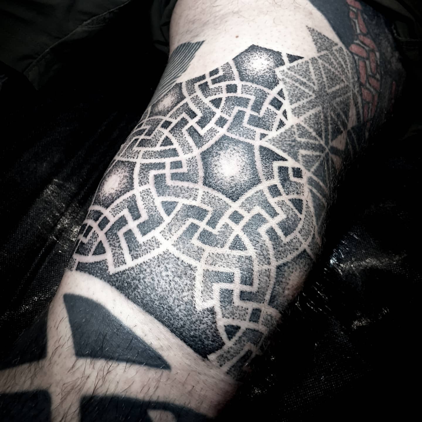 Geometric Dotwork Tattoo by Lex at Black Gold Tattoo Co in Edmonton Alberta Canada