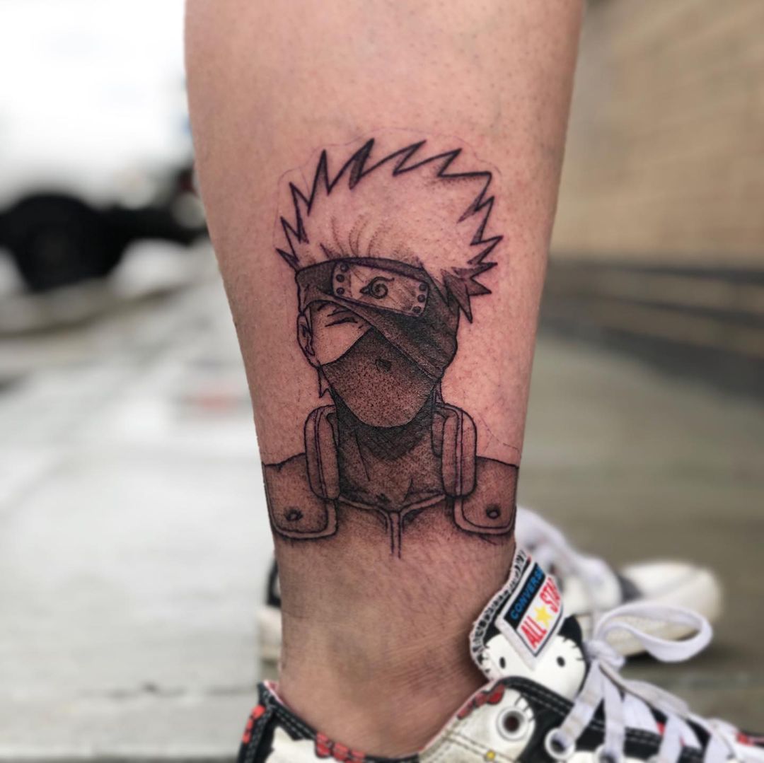Kakashi Tattoo by Vanessa Spezowka at Crimson Empire Tattoo in Edmonton Alberta Canada