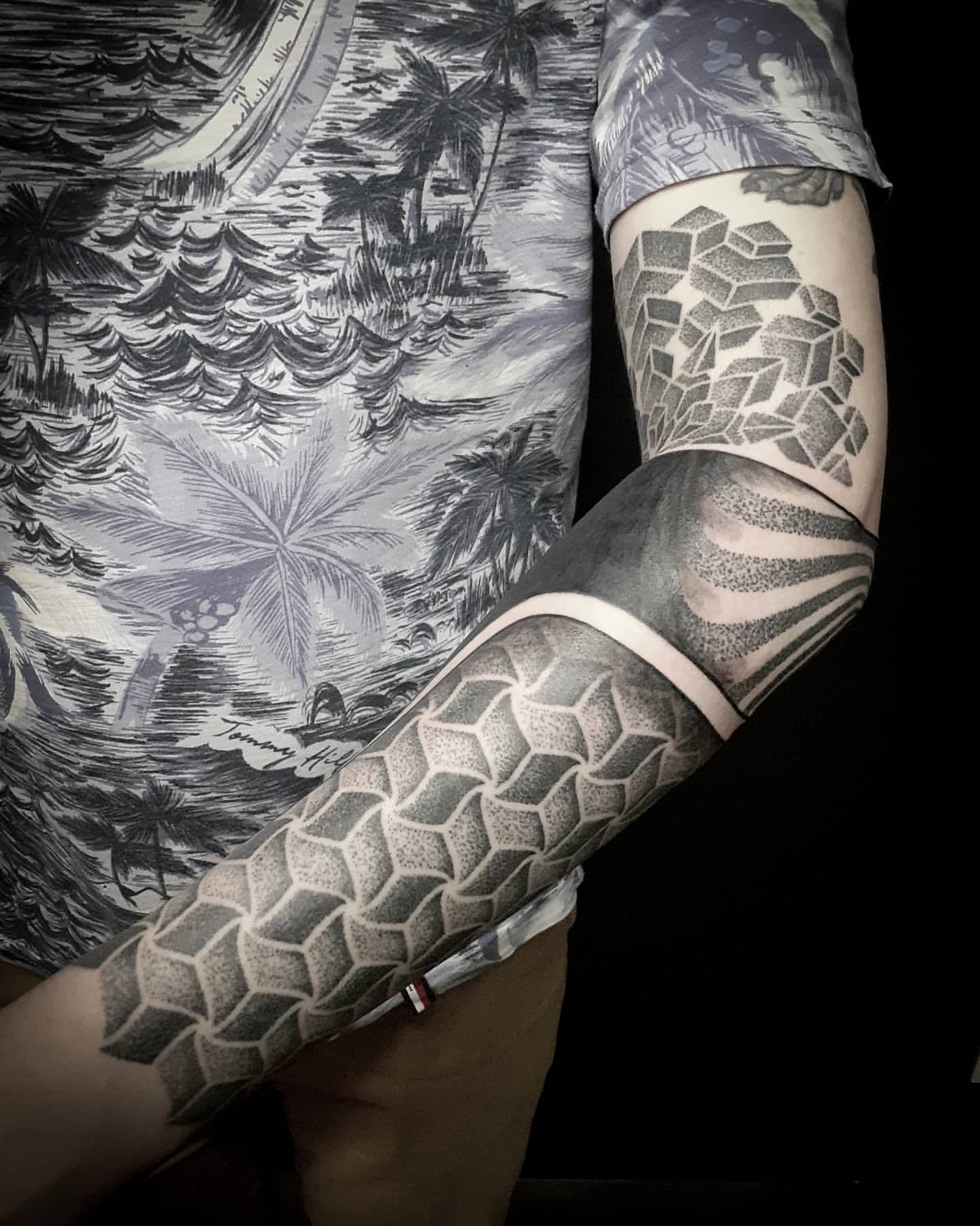 Geometric Dotwork Tattoo by Lex at Black Gold Tattoo Co in Edmonton Alberta Canada