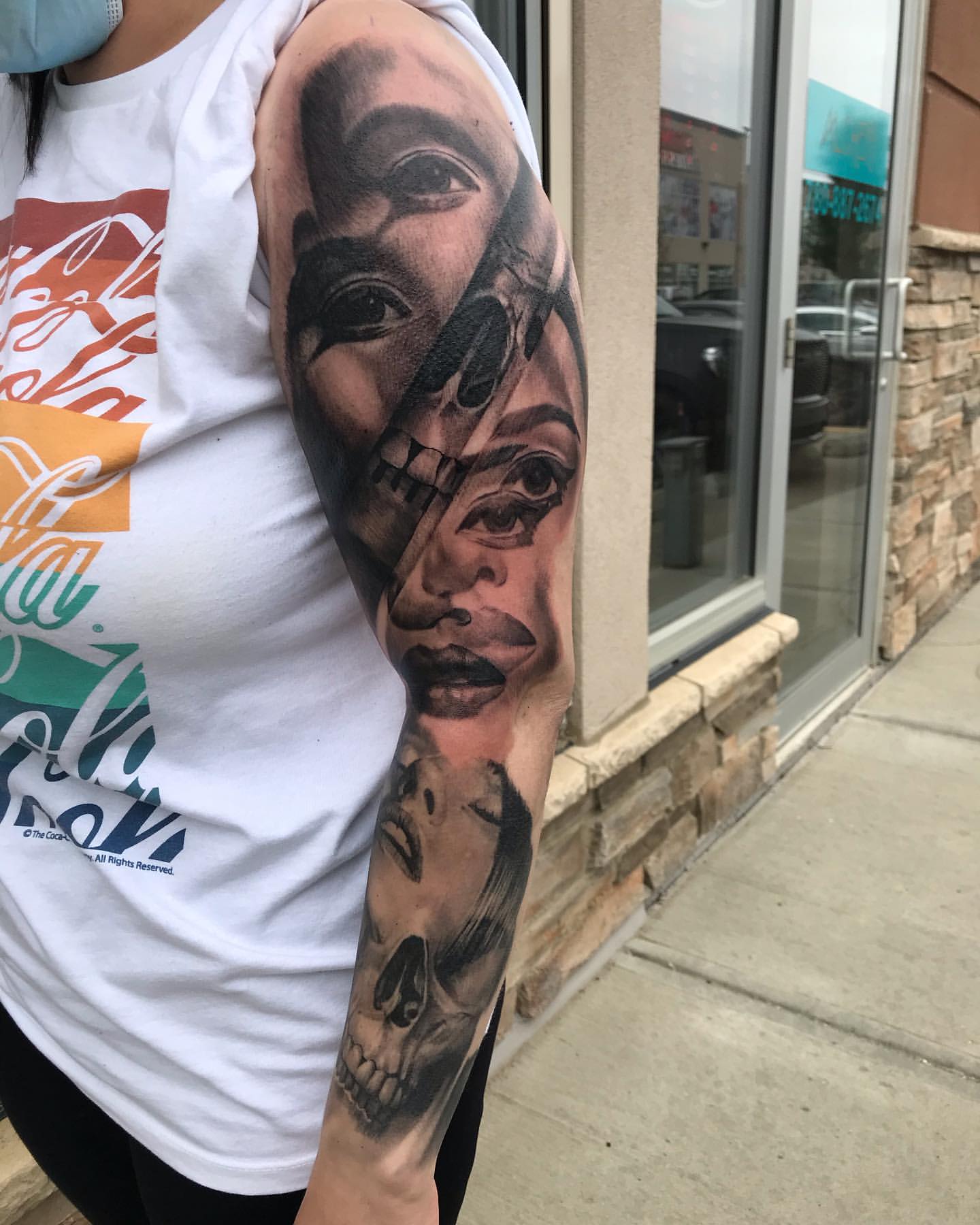 Double Exposure Sleeve by Alan Coates at Black Gold Tattoo Co in Edmonton Alberta Canada