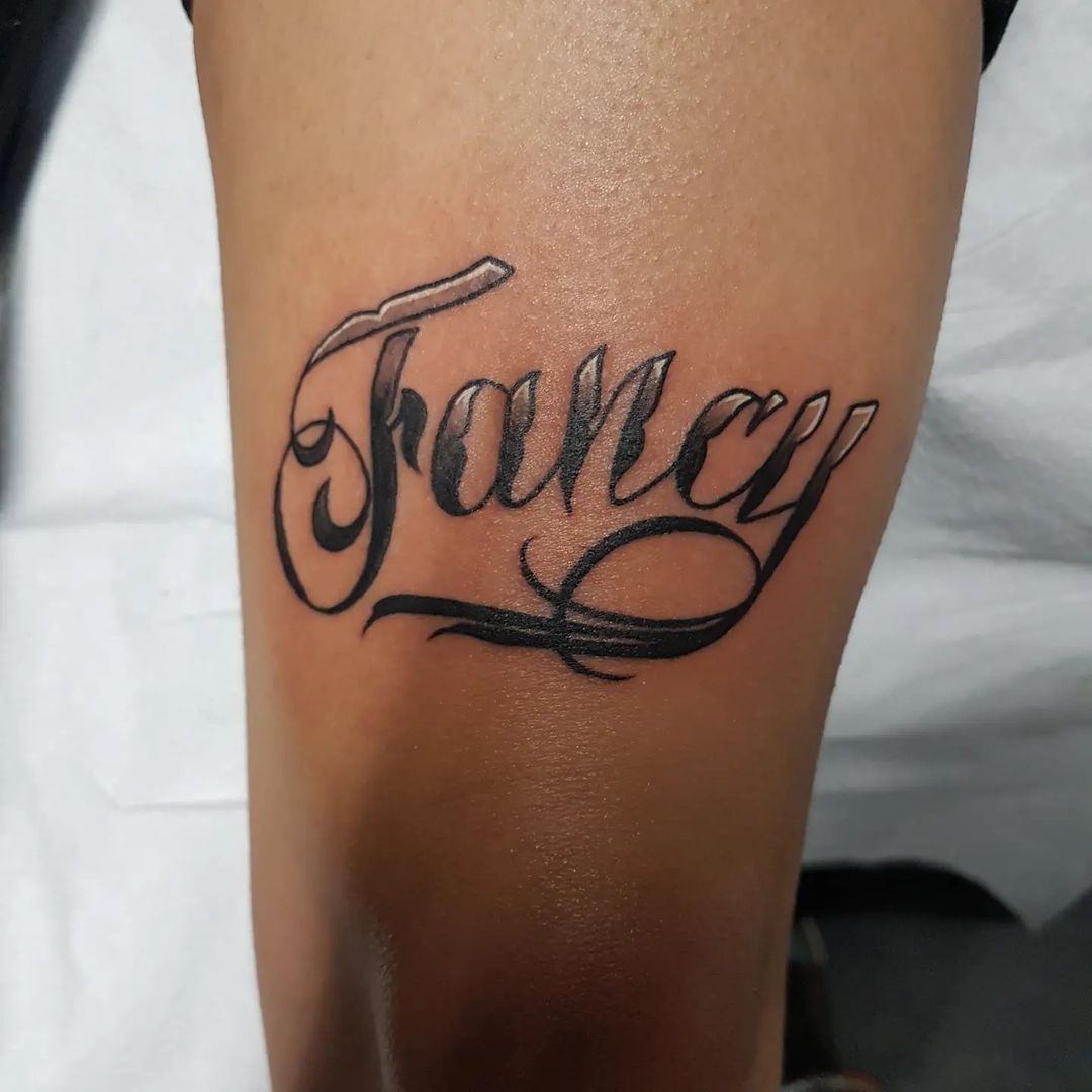 Script Tattoo by Wen at Crimson Empire Tattoo in Edmonton Alberta Canada