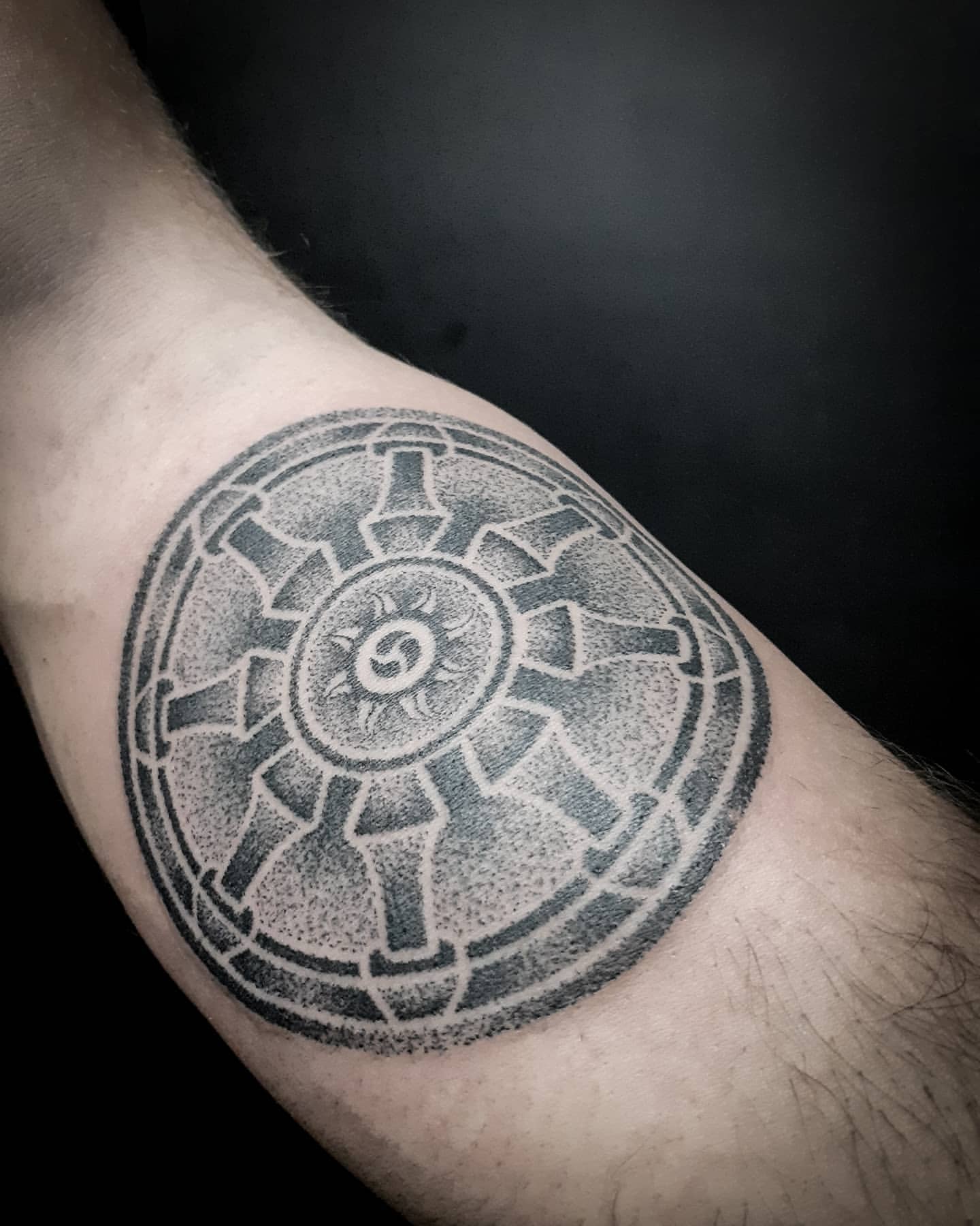 Geometric Dotwork Tattoo by Lex at Black Gold Tattoo Co in Edmonton Alberta Canada