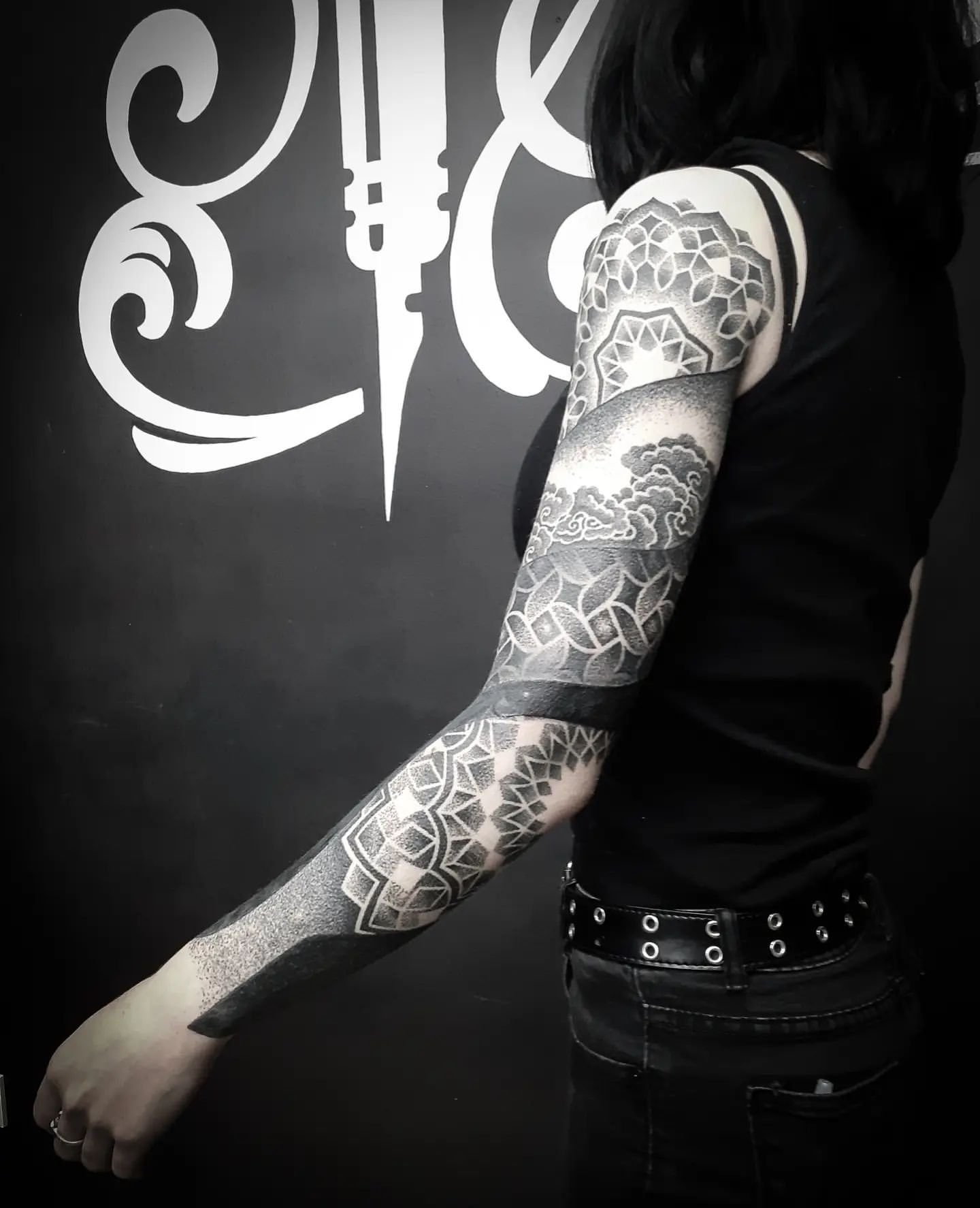 Geometric Dotwork Tattoo by Lex at Black Gold Tattoo Co in Edmonton Alberta Canada