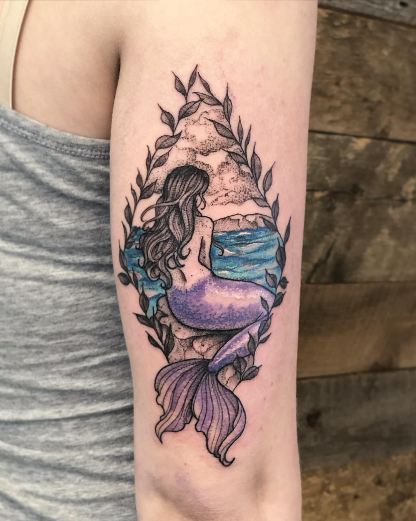 Mermaid Tattoo by Vanessa Spezowka at Crimson Empire Tattoo in Edmonton Alberta Canada