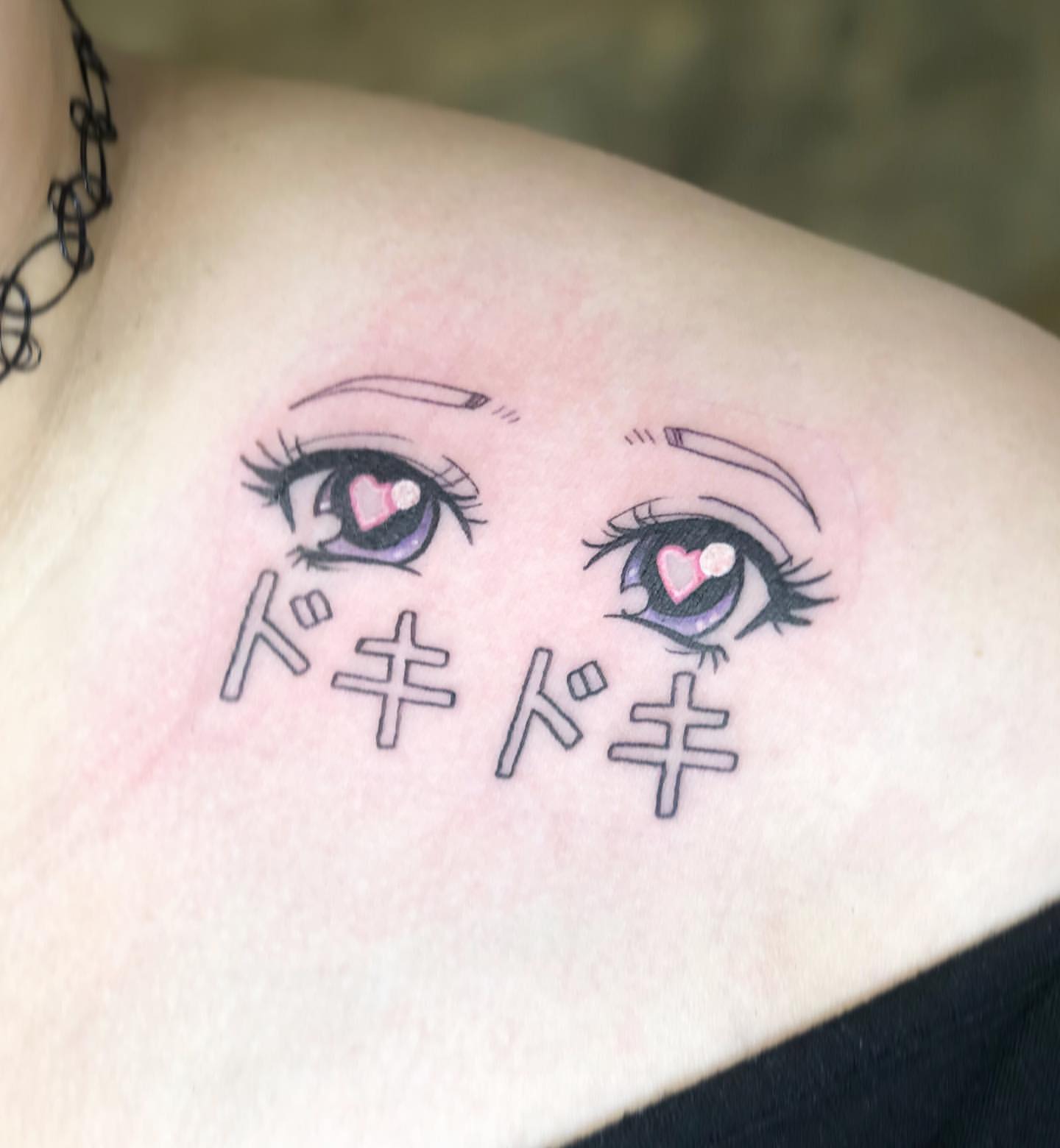 Anime Eyes Tattoo by Vanessa Spezowka at Crimson Empire Tattoo in Edmonton Alberta Canada