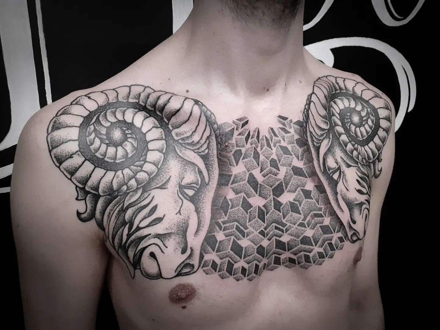 Geometric Dotwork Tattoo by Lex at Black Gold Tattoo Co in Edmonton Alberta Canada