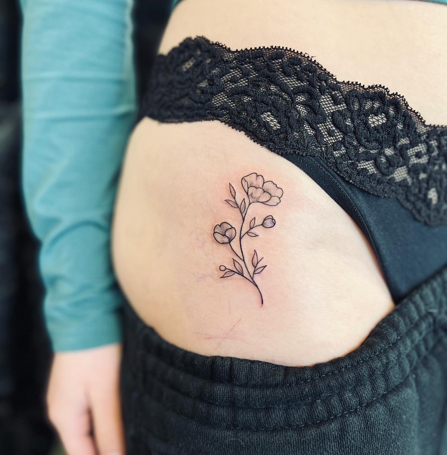 Floral Tattoo by Vinny Nguyen at Crimson Empire Tattoo in Edmonton Alberta Canada