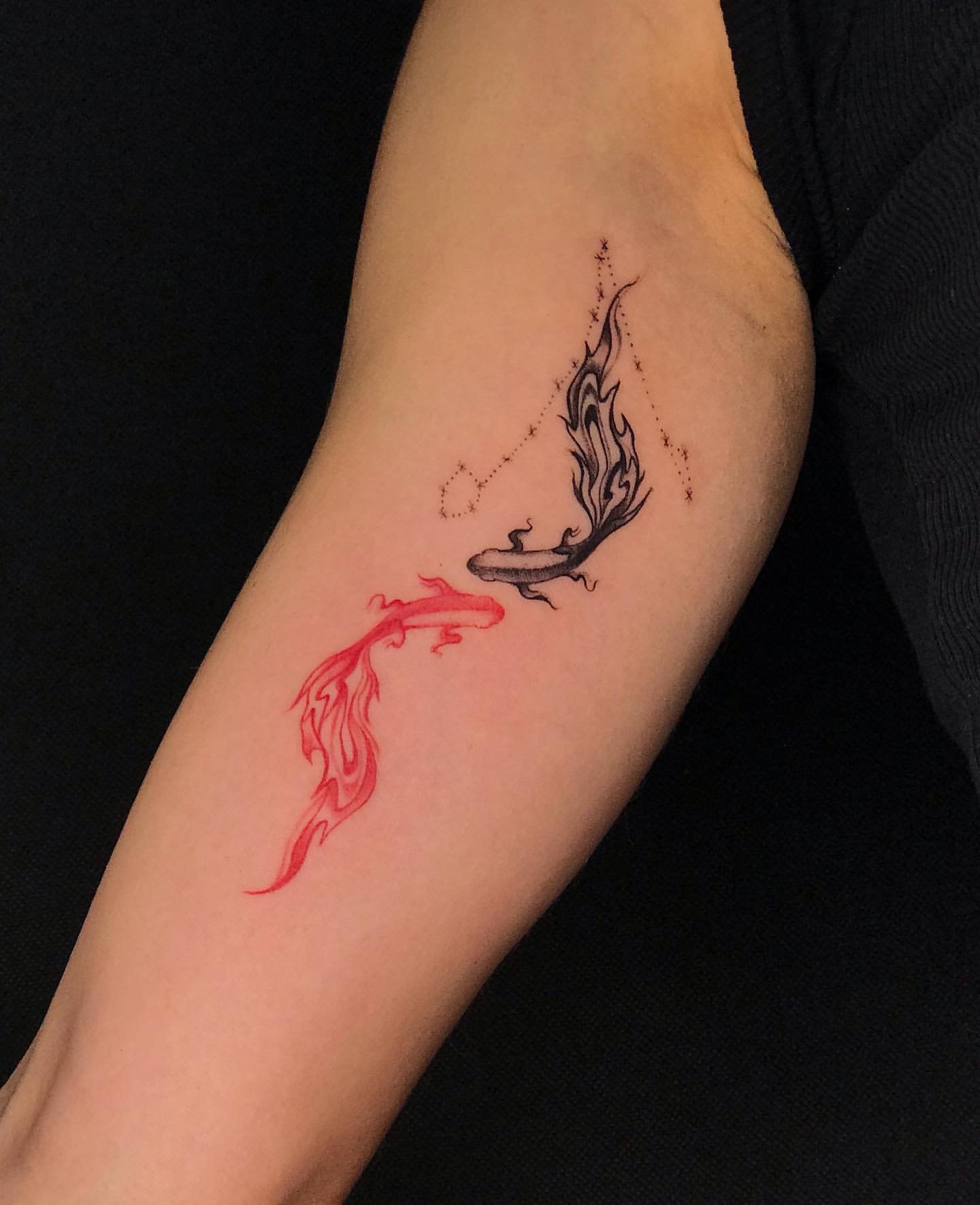 Koi Fish Tattoo by Anastasiya at Silver Ghost Tattoo in Edmonton Alberta Canada