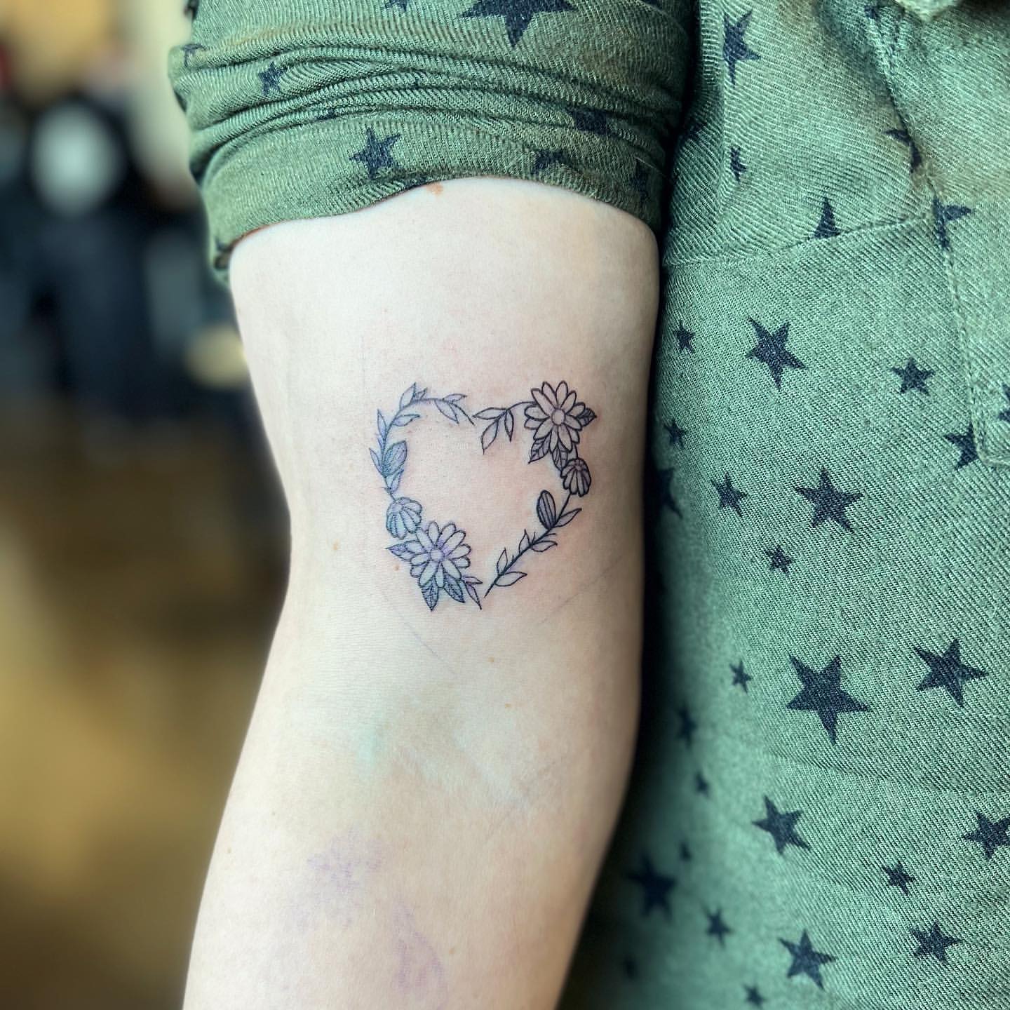 Floral Heart Tattoo by Vinny Nguyen at Crimson Empire Tattoo in Edmonton Alberta Canada