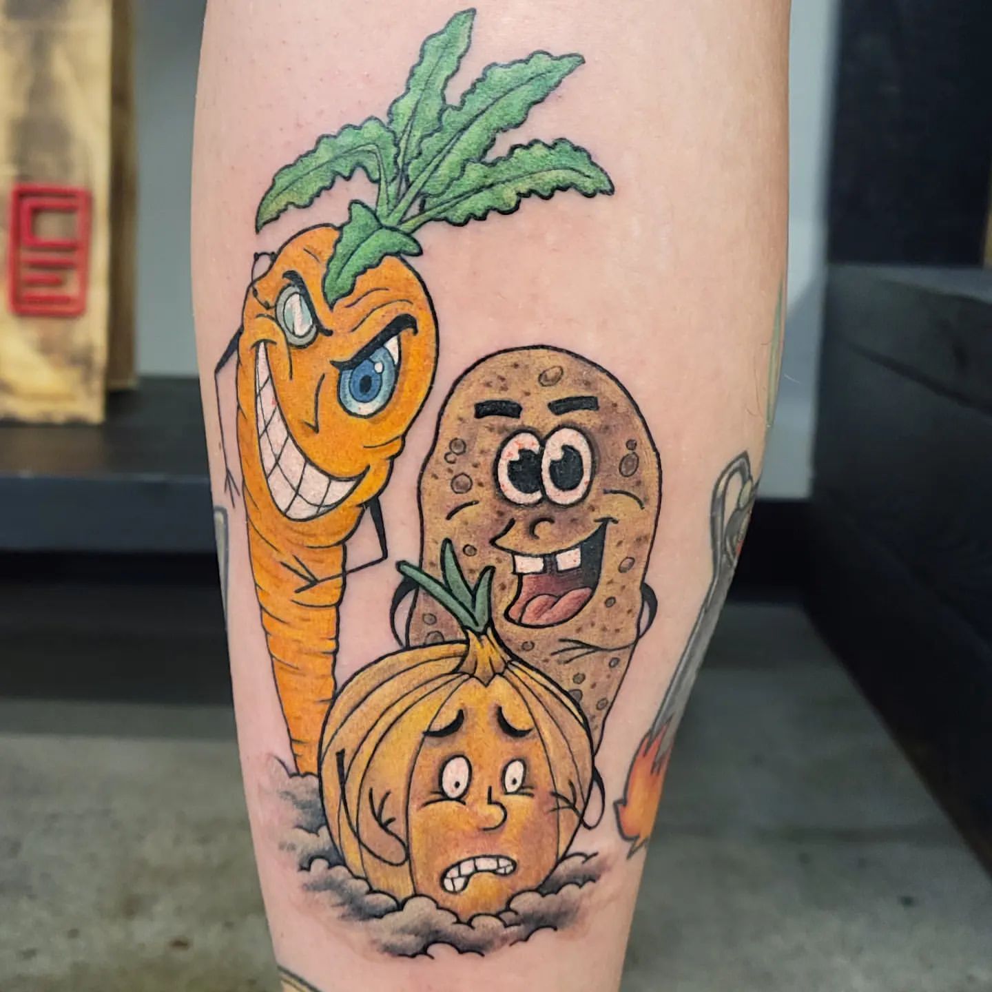 Vegetables Tattoo by Sheila Anderson at Crimson Empire Tattoo in Edmonton Alberta Canada