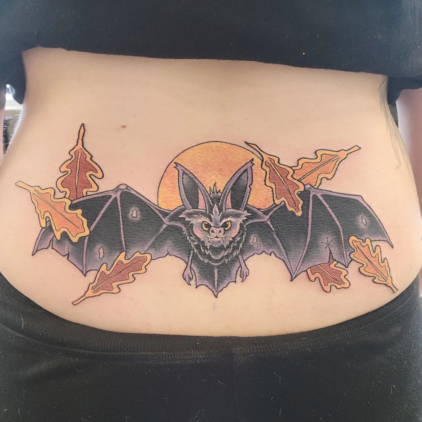 Bat Tattoo by Sheila Anderson at Crimson Empire Tattoo in Edmonton Alberta Canada