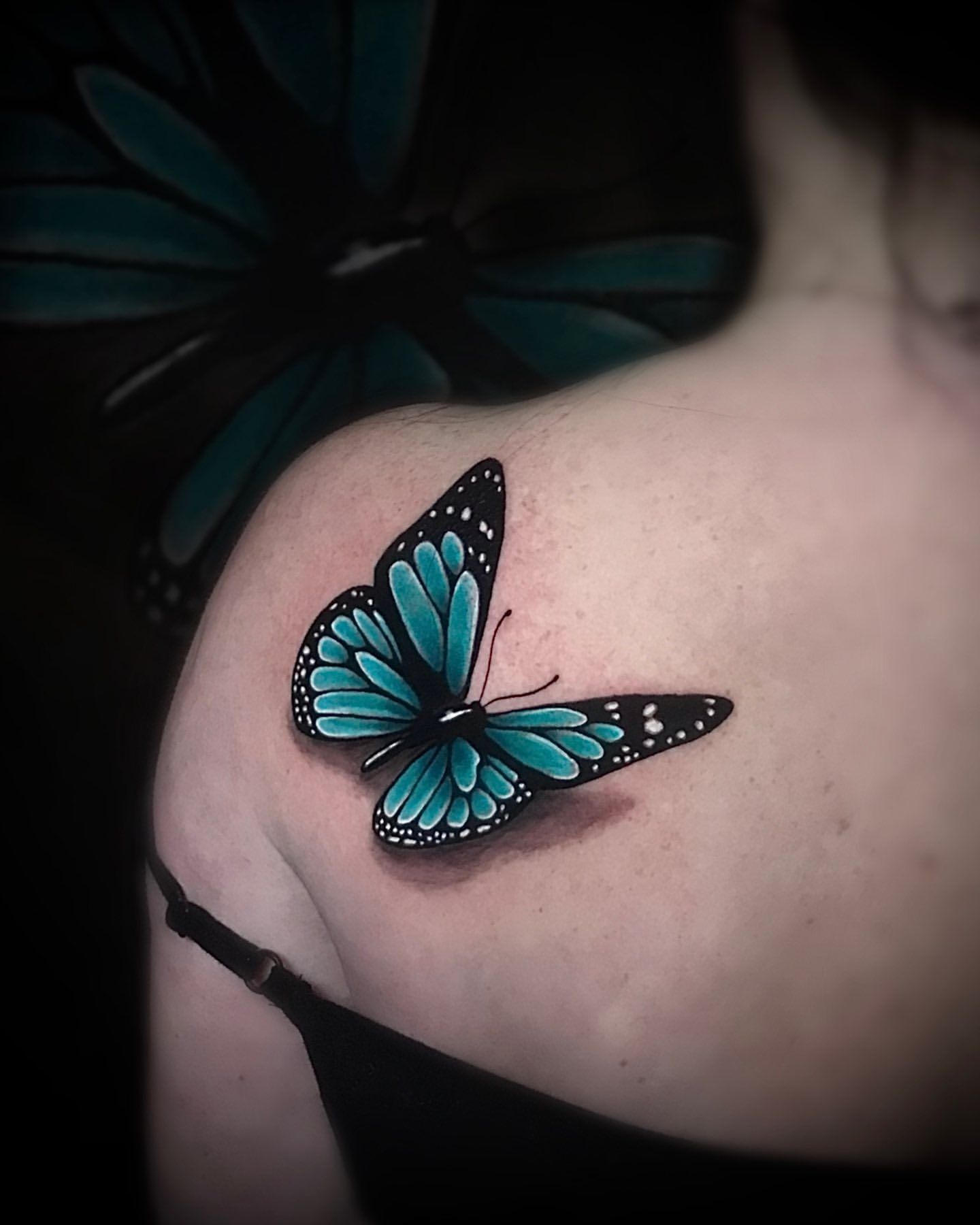 Butterfly Tattoo by Jackson Sukhov at Black Gold Tattoo Co in Edmonton Alberta Canada