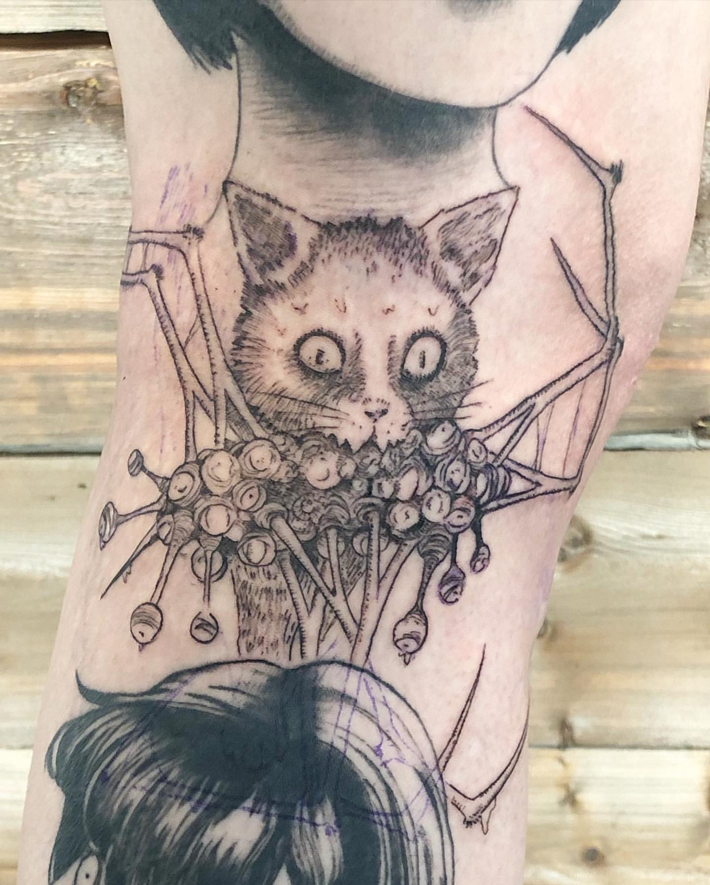 Junji Ito Tattoo by Vanessa Spezowka at Crimson Empire Tattoo in Edmonton Alberta Canada