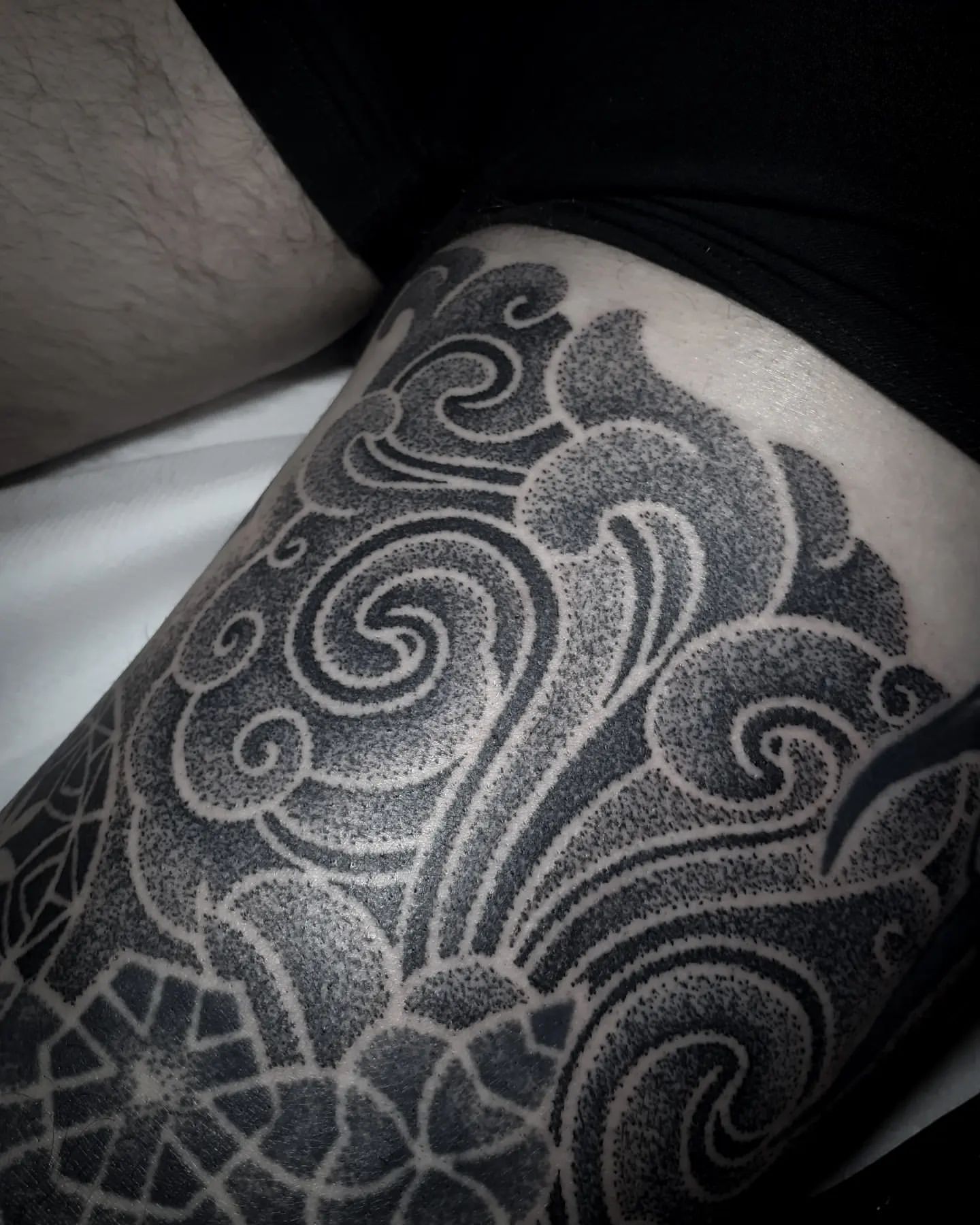 Geometric Dotwork Tattoo by Lex at Black Gold Tattoo Co in Edmonton Alberta Canada