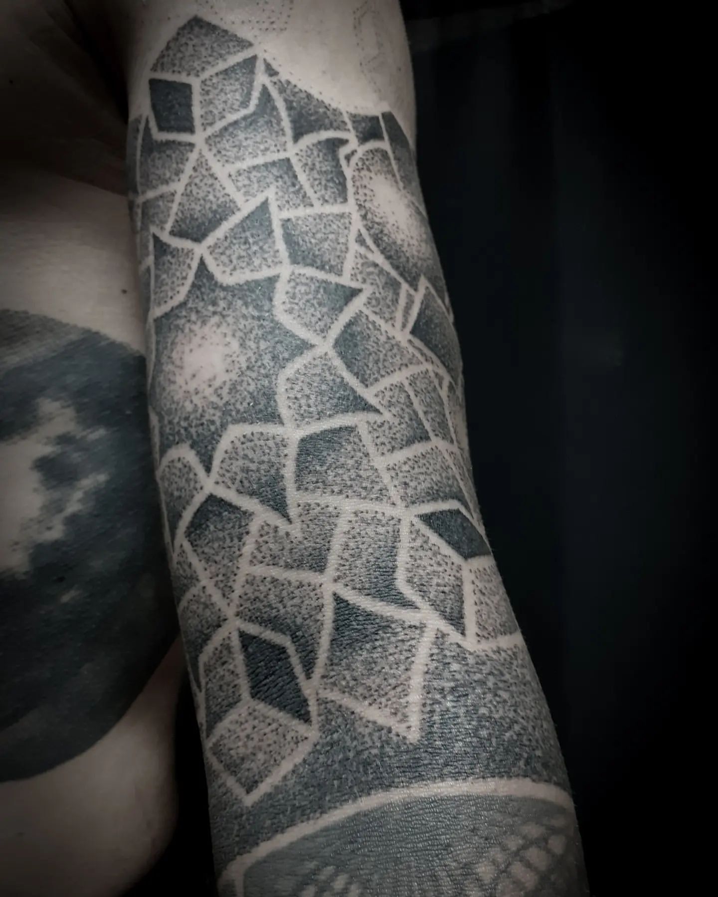 Geometric Dotwork Tattoo by Lex at Black Gold Tattoo Co in Edmonton Alberta Canada
