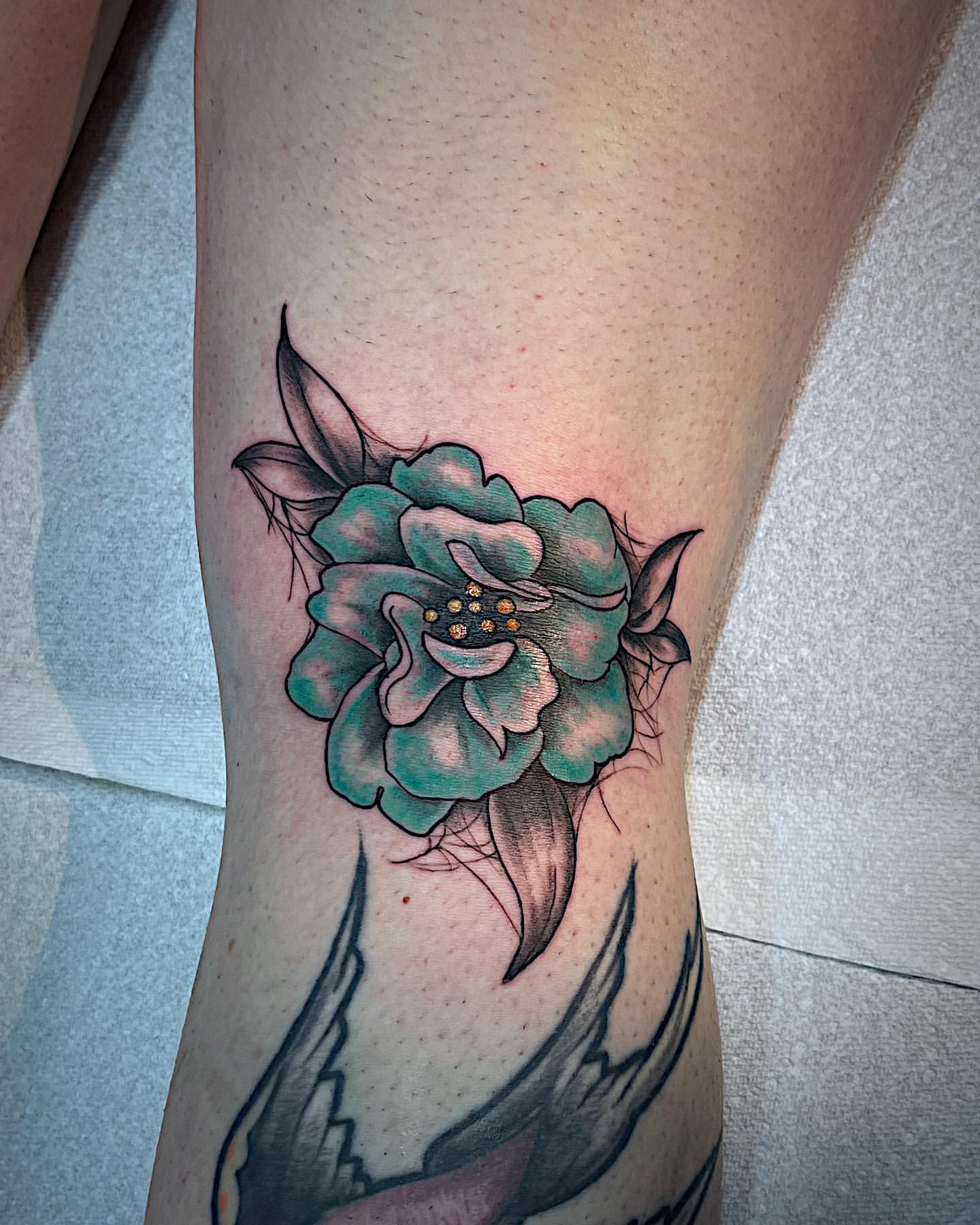 Floral Tattoo by Tony Honning at Crimson Empire Tattoo in Edmonton Alberta Canada