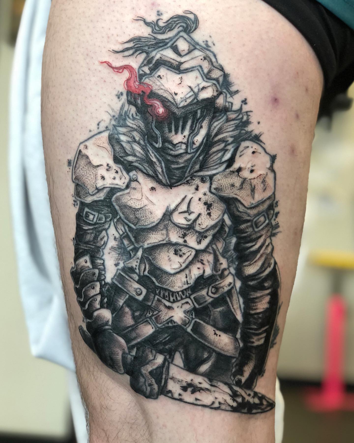 Goblin Slayer Tattoo by Vanessa Spezowka at Crimson Empire Tattoo in Edmonton Alberta Canada