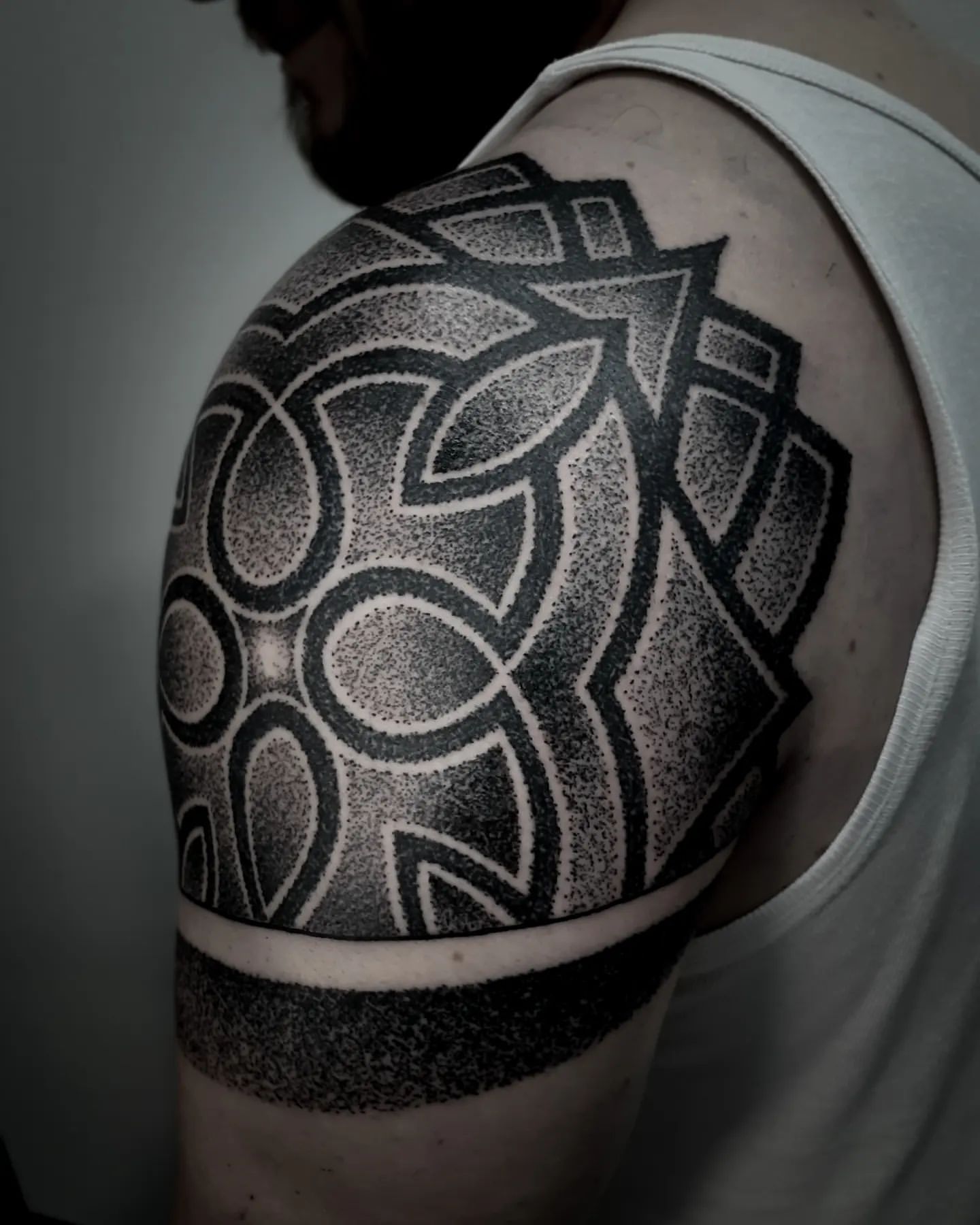 Geometric Dotwork Tattoo by Lex at Black Gold Tattoo Co in Edmonton Alberta Canada