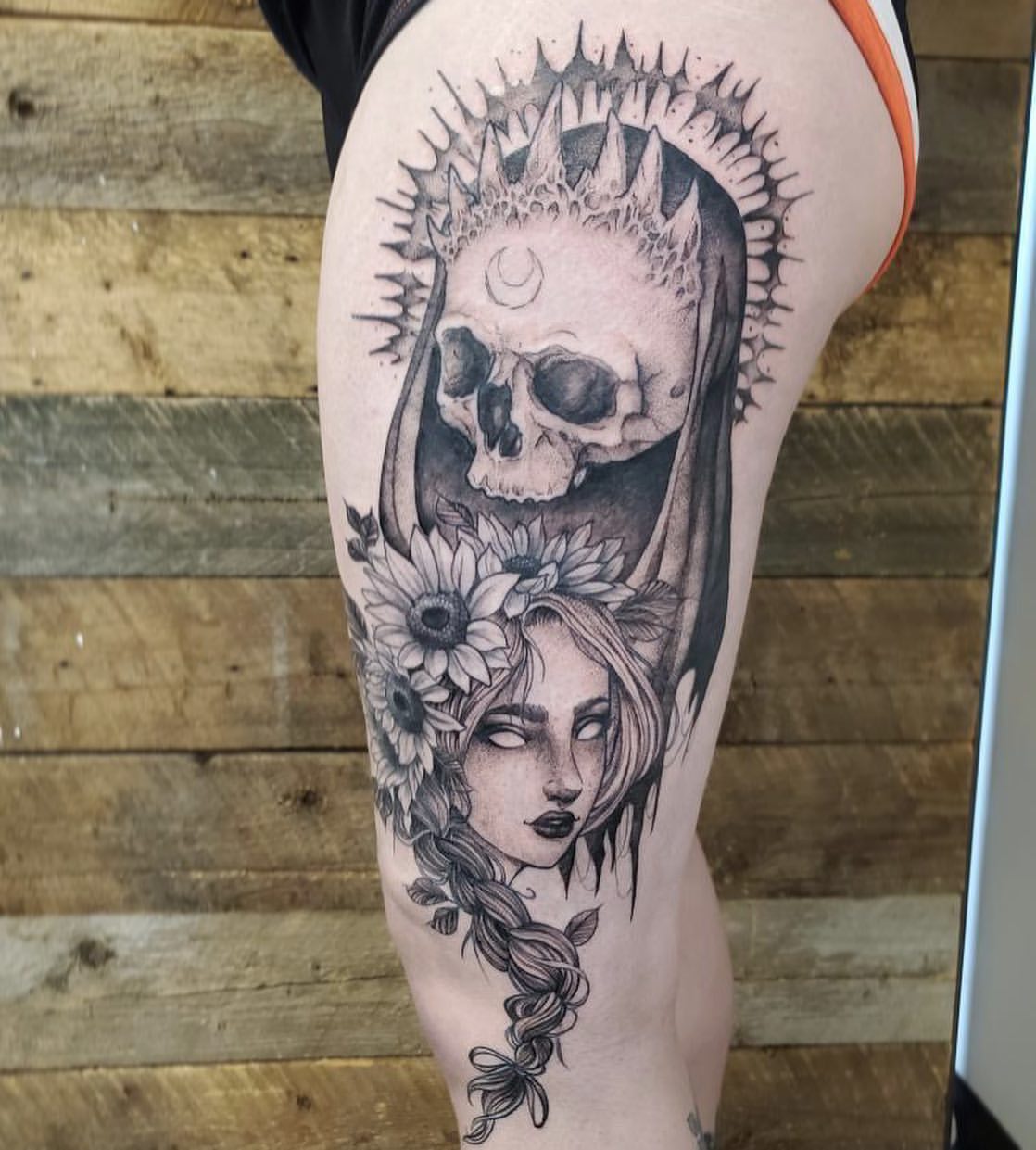 Life and Death Tattoo by Vanessa Spezowka at Crimson Empire Tattoo in Edmonton Alberta Canada