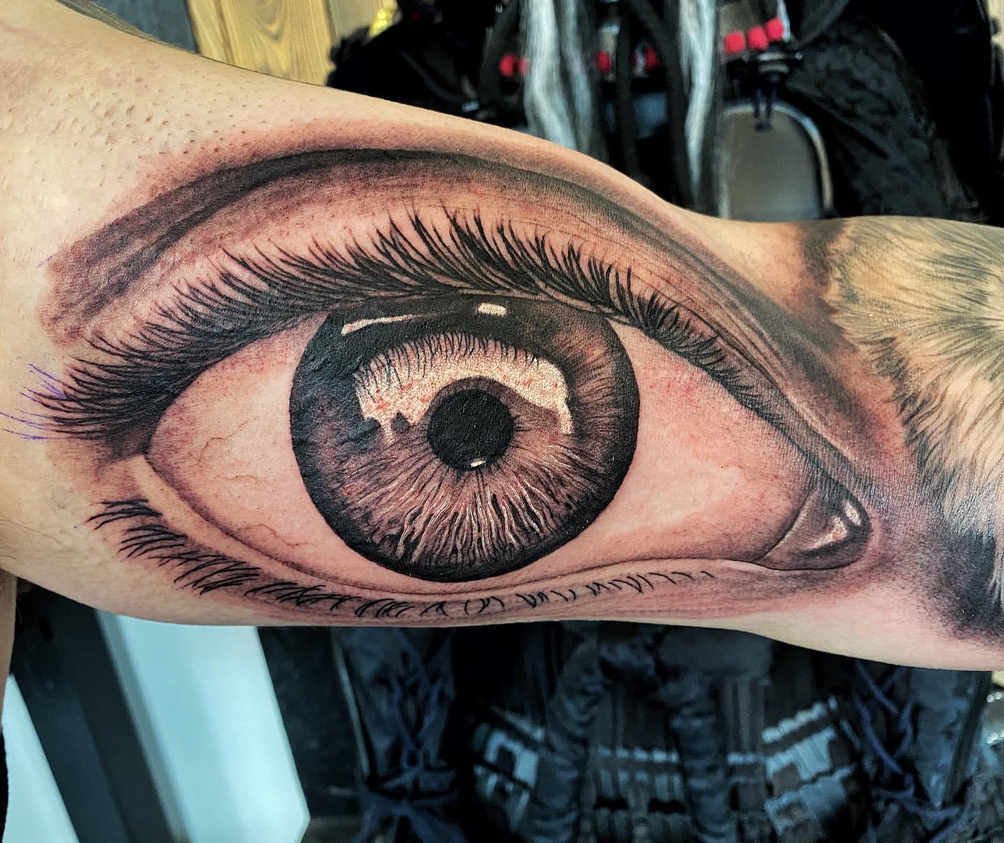 Eye Tattoo by Chad Lavers at Crimson Empire Tattoo in Edmonton Alberta Canada